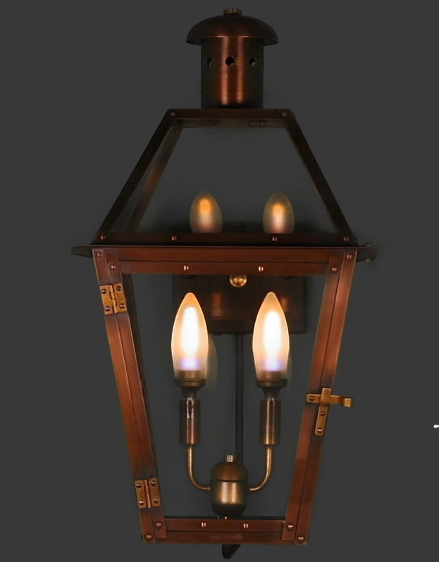 Outdoor electric lanterns that look like gas deals