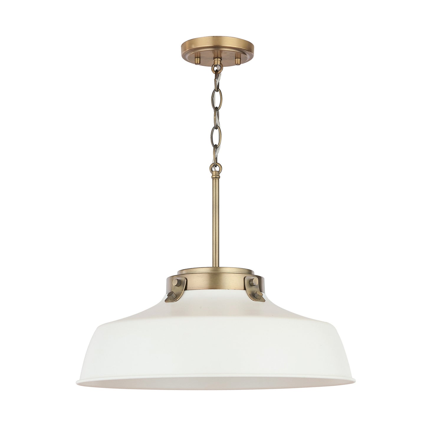 Capital Lighting - 9D330A - One Light Pendant - Oakwood - Matte White