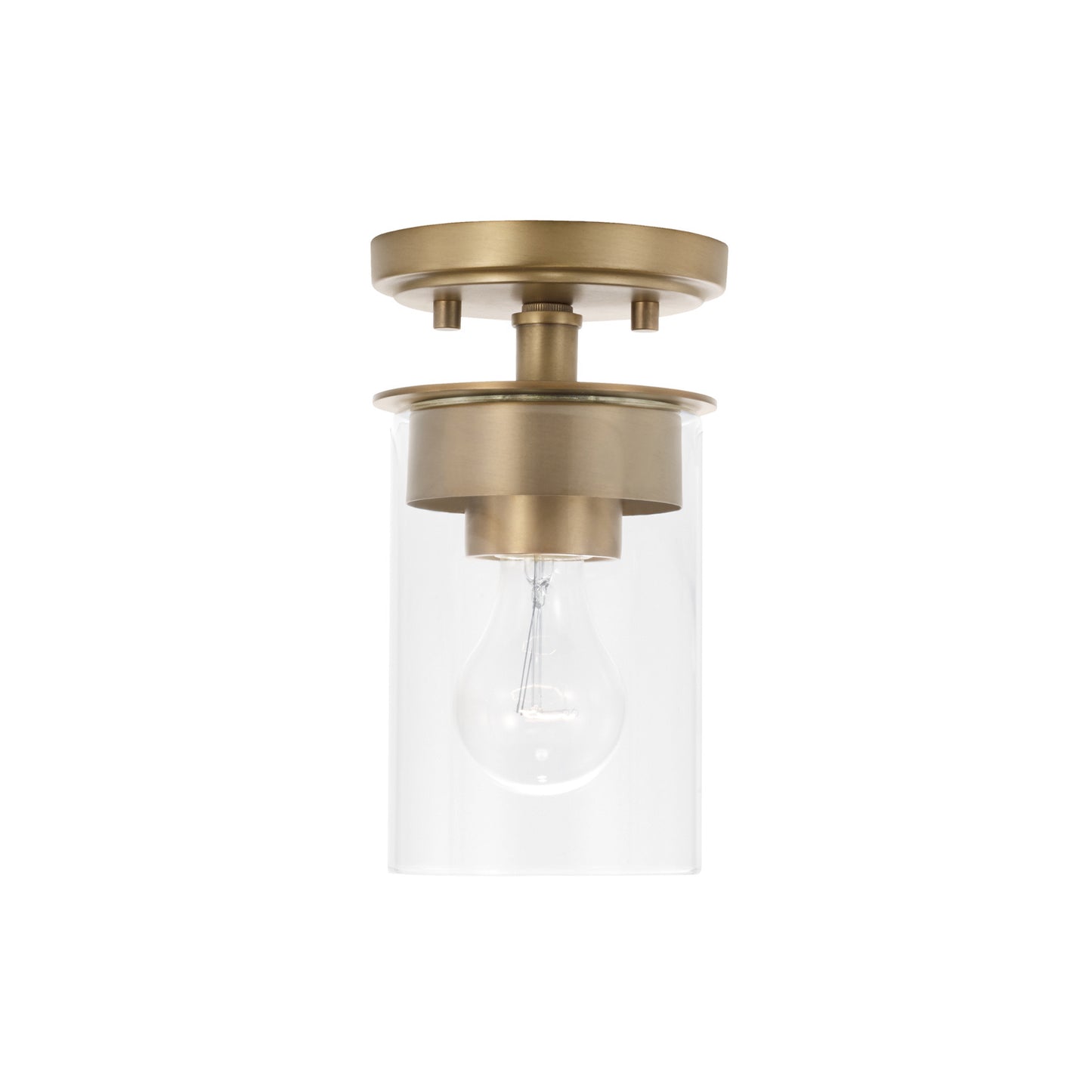 Capital Lighting - 246811AD-532 - One Light Semi Flush Mount - Mason - Aged Brass