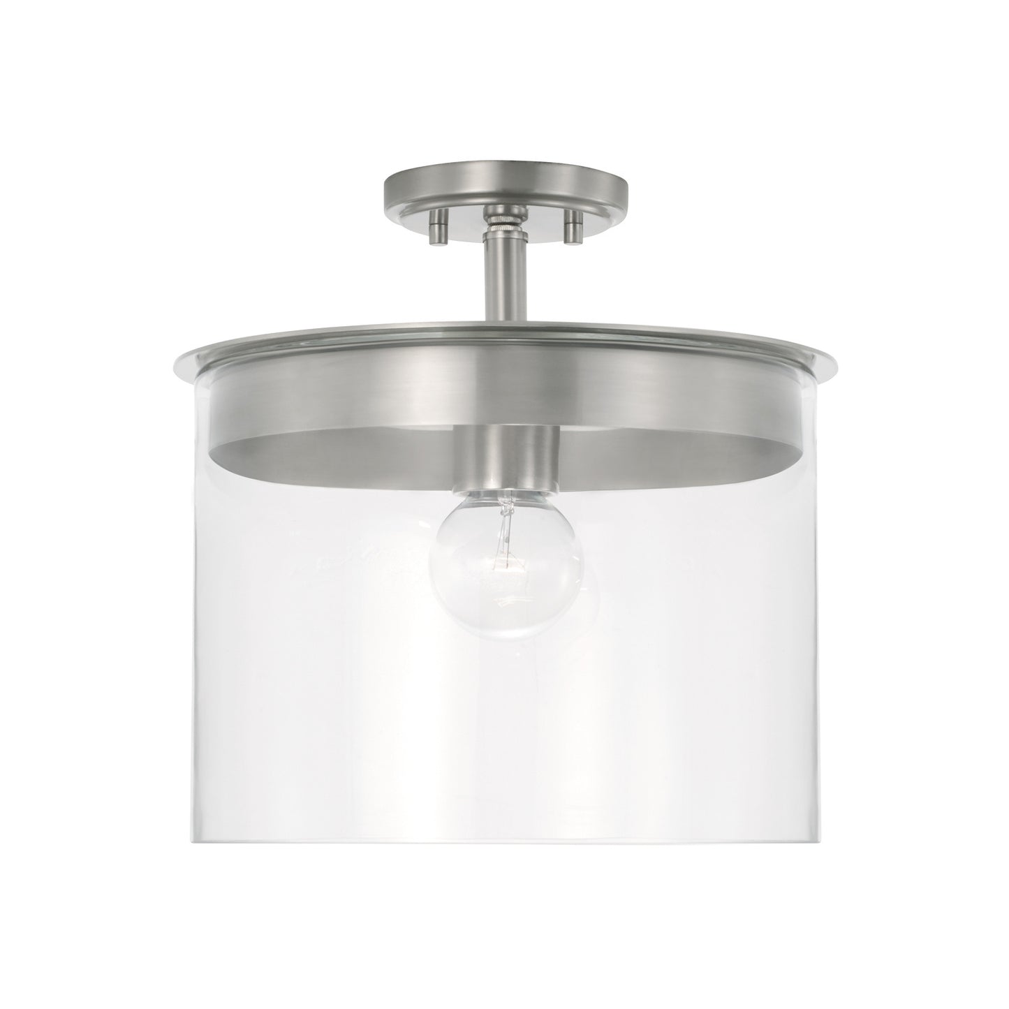 Capital Lighting - 246812BN - One Light Semi Flush Mount - Mason - Brushed Nickel