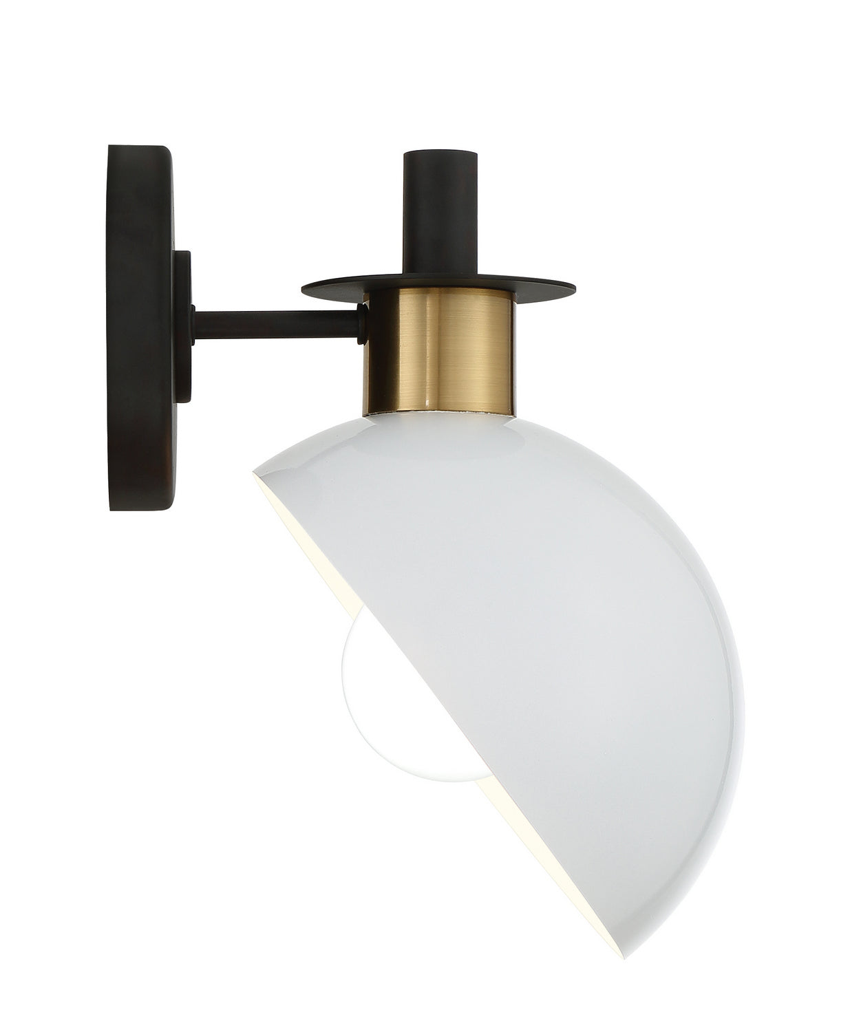 Crystorama - GIG-811-BK-AG - One Light Wall Sconce - Gigi - Black + Aged Brass