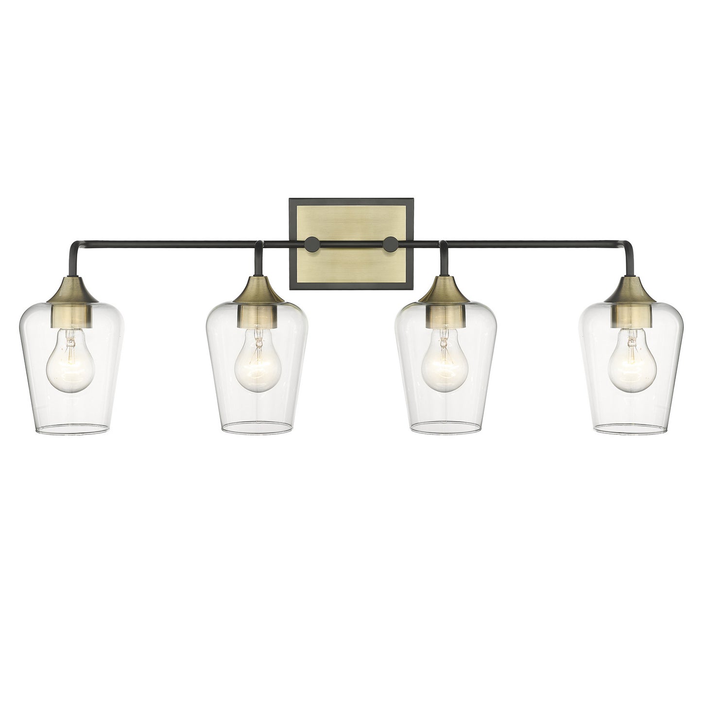Acclaim Lighting - IN40083BK - Four Light Vanity - Gladys - Antique Brass and Black