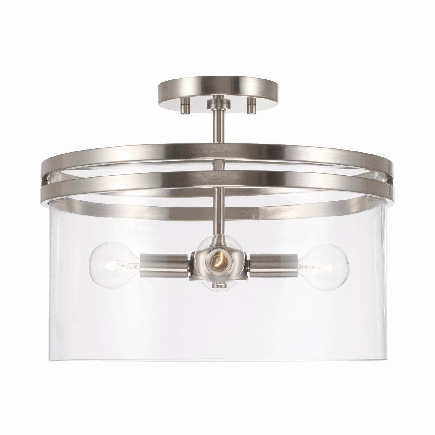 Capital Lighting - 248741BN - Four Light Dual Mount Semi Flush/Pendant - Fuller - Brushed Nickel