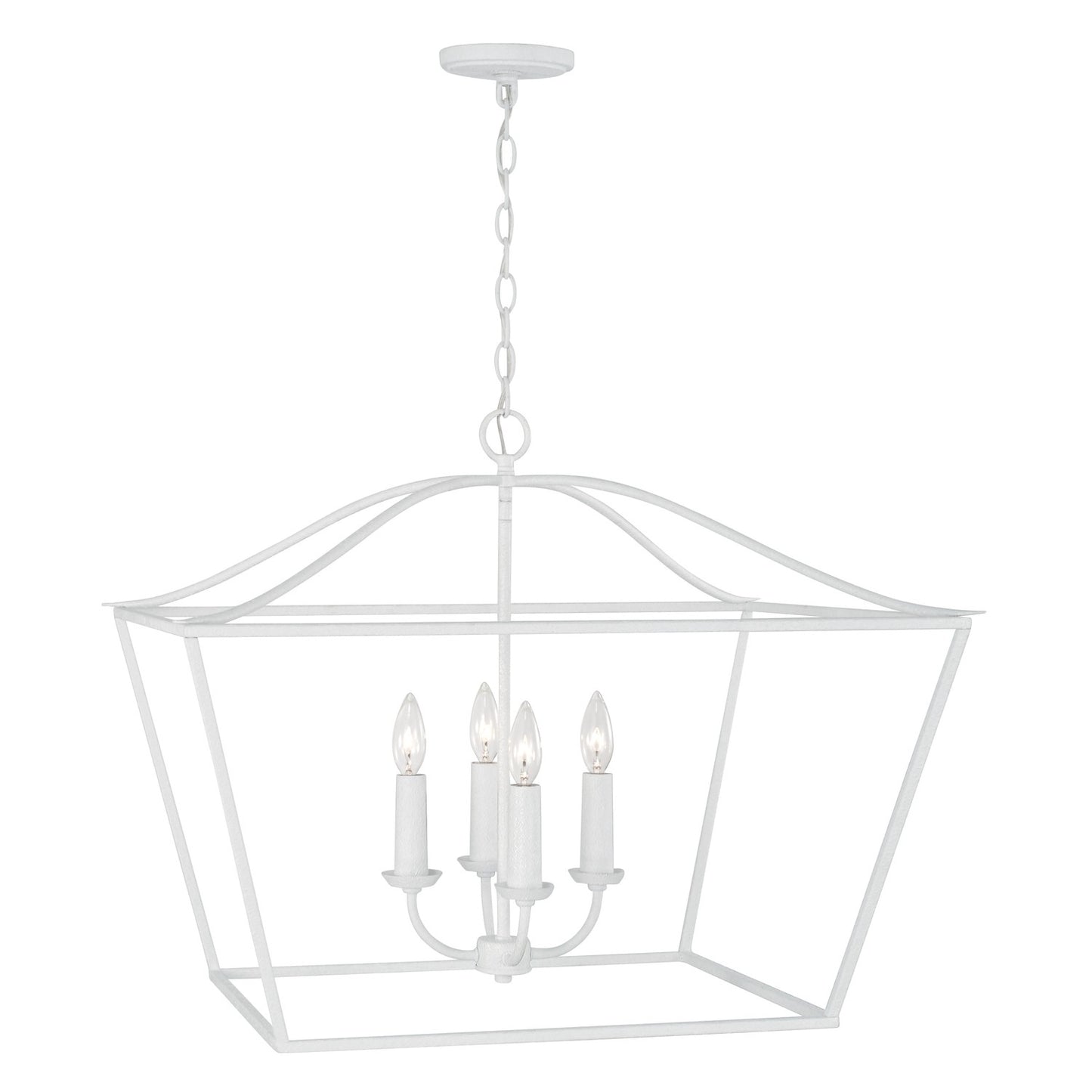 Capital Lighting - 350641XW - Four Light Pendant - Grady - Textured White