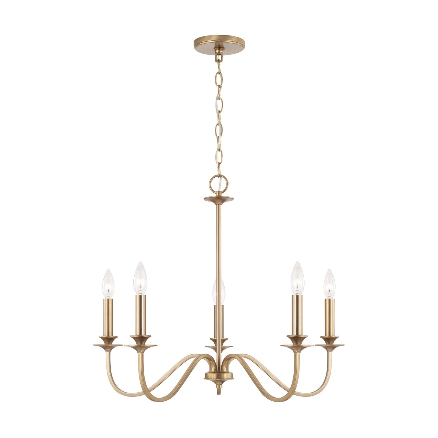Capital Lighting - AA1023MA - Five Light Chandelier - Weston - Matte Brass