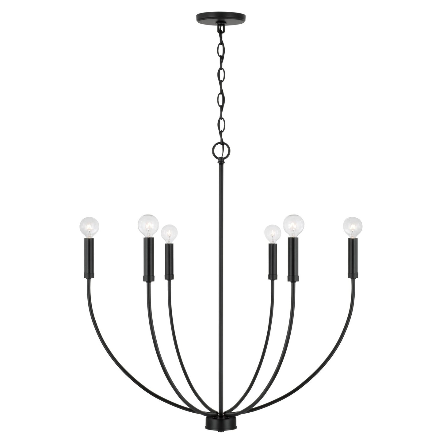Capital Lighting - 452161MB - Six Light Chandelier - Ansley - Matte Black