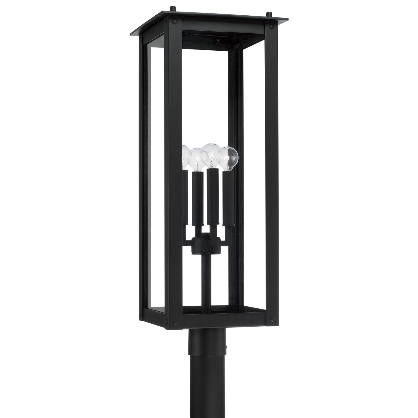 Capital Lighting - 934643BK - Four Light Outdoor Post Lantern - Hunt - Black