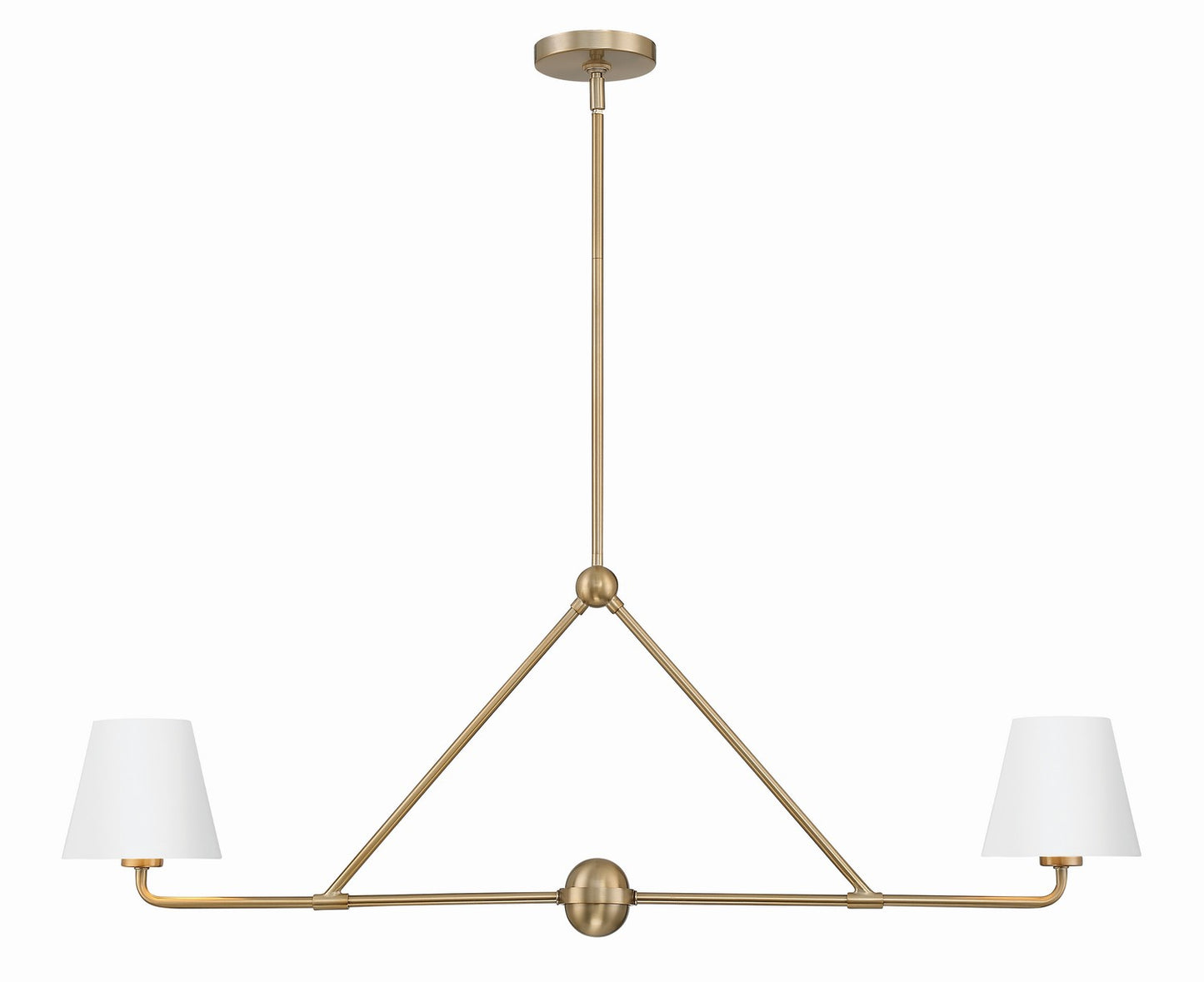 Crystorama - XAV-B9302-VG-WH - Two Light Chandelier - Xavier - Vibrant Gold