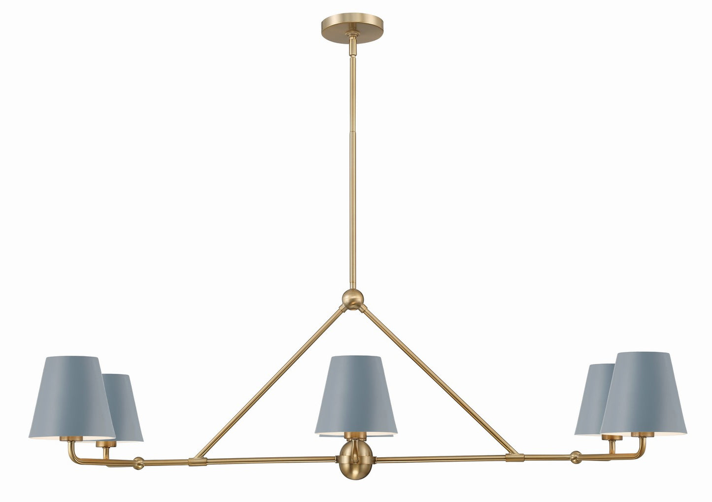 Crystorama - XAV-B9306-VG-BL - Six Light Chandelier - Xavier - Vibrant Gold