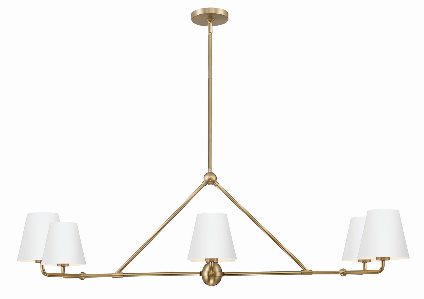 Crystorama - XAV-B9306-VG-WH - Six Light Chandelier - Xavier - Vibrant Gold