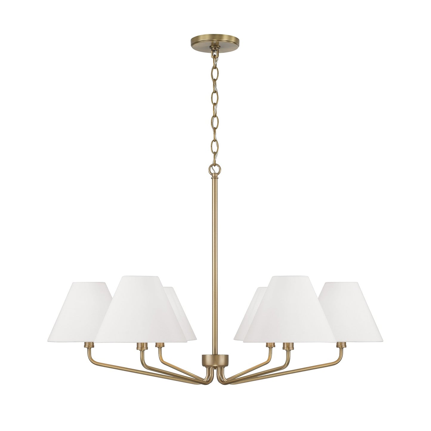 Capital Lighting - 456661AD-714 - Six Light Chandelier - Chadwick - Aged Brass