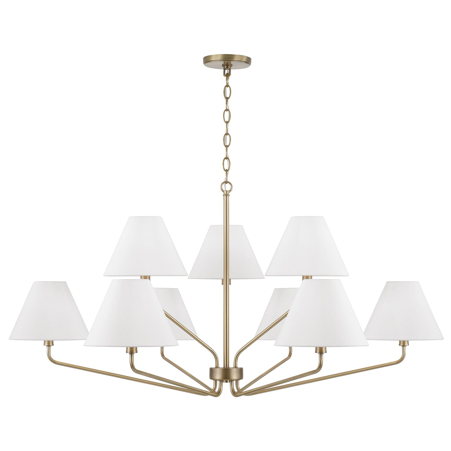 Capital Lighting - 456691AD-714 - Nine Light Chandelier - Chadwick - Aged Brass