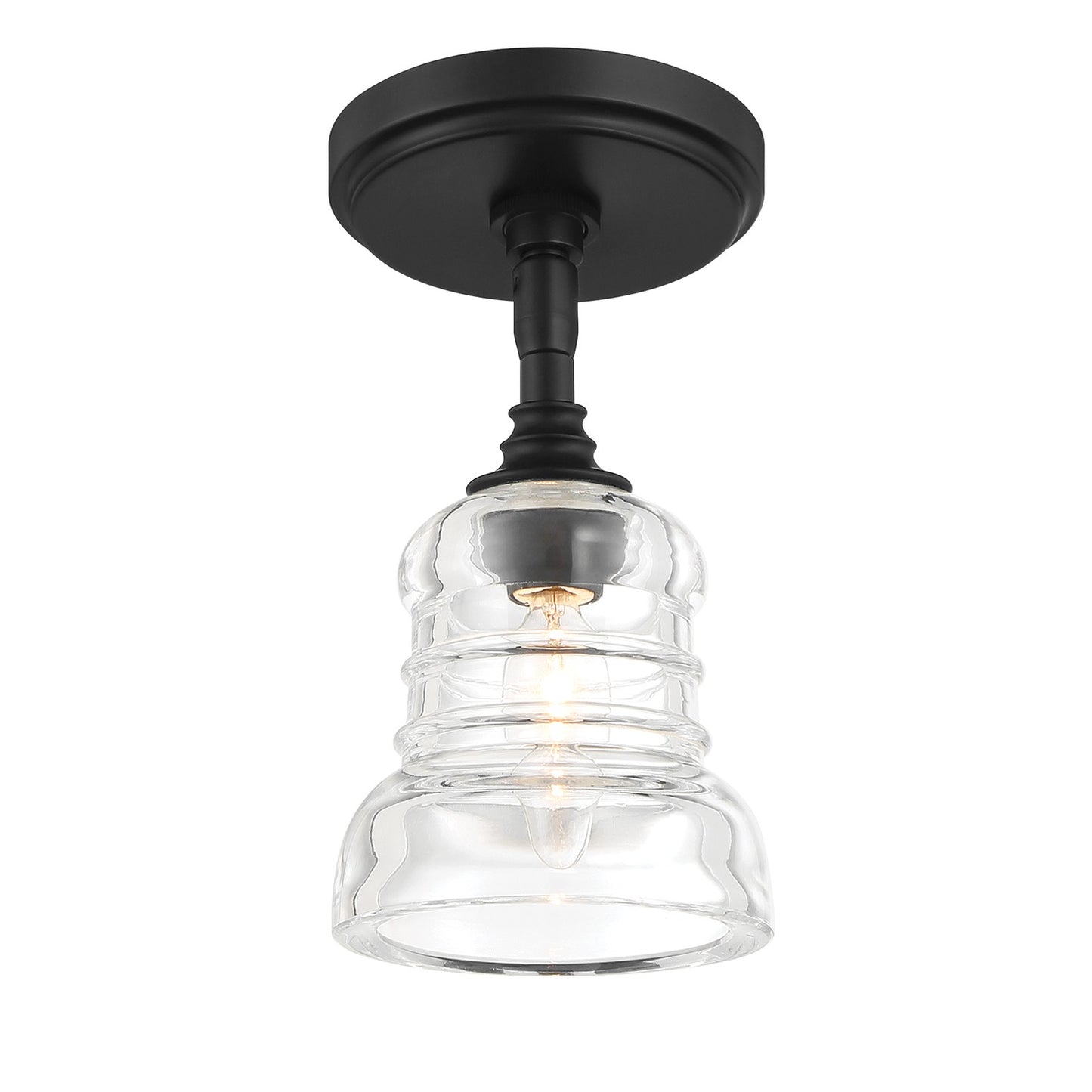 Crystorama - GRG-1040-MK_CEILING - One Light Semi Flush Mount - Gregory - Matte Black