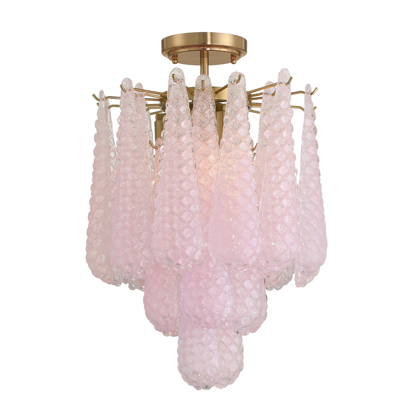 Crystorama - OLL-6004-AG-BH_CEILING - Four Light Semi Flush Mount - Ollie - Aged Brass
