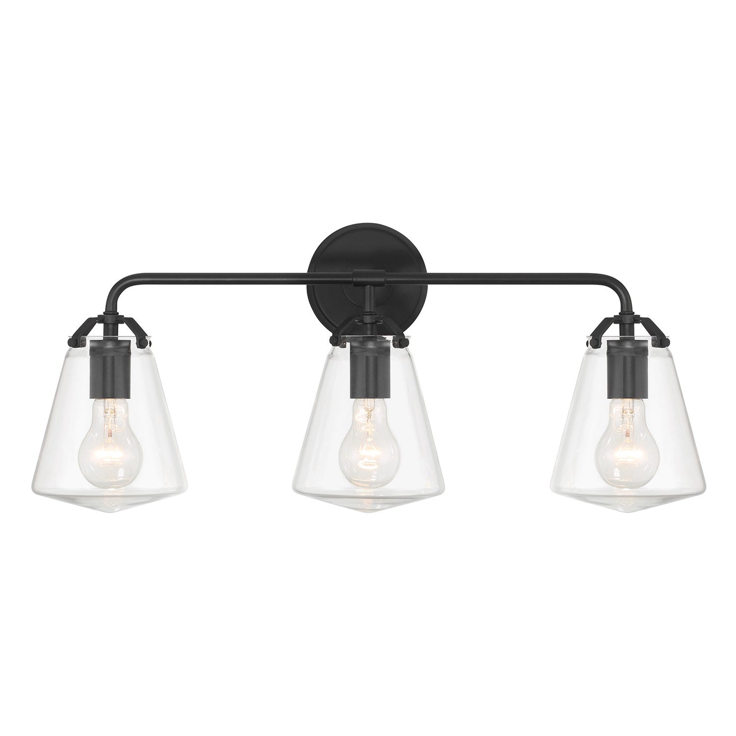 Crystorama - VSS-7013-MK - Three Light Bath - Voss - Matte Black