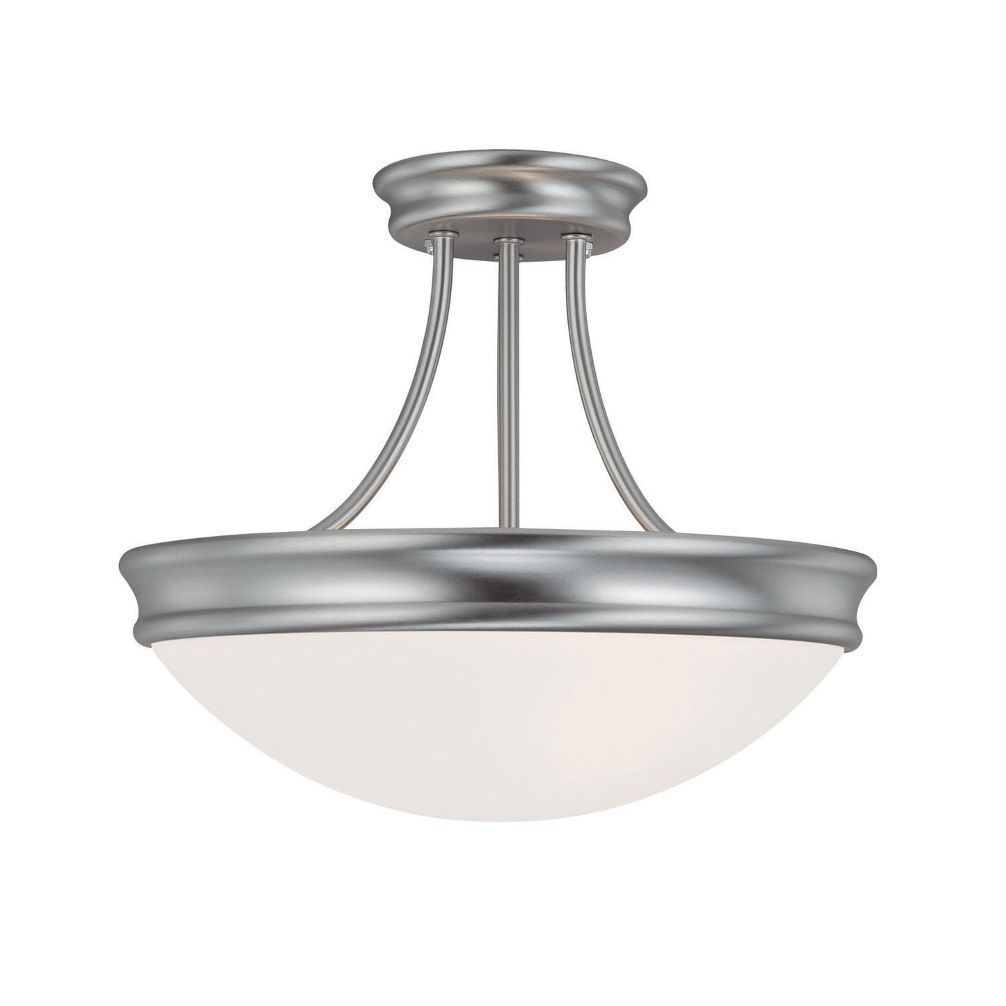 Capital Lighting - 2037MN - Three Light Semi Flush Mount - Hansen - Matte Nickel