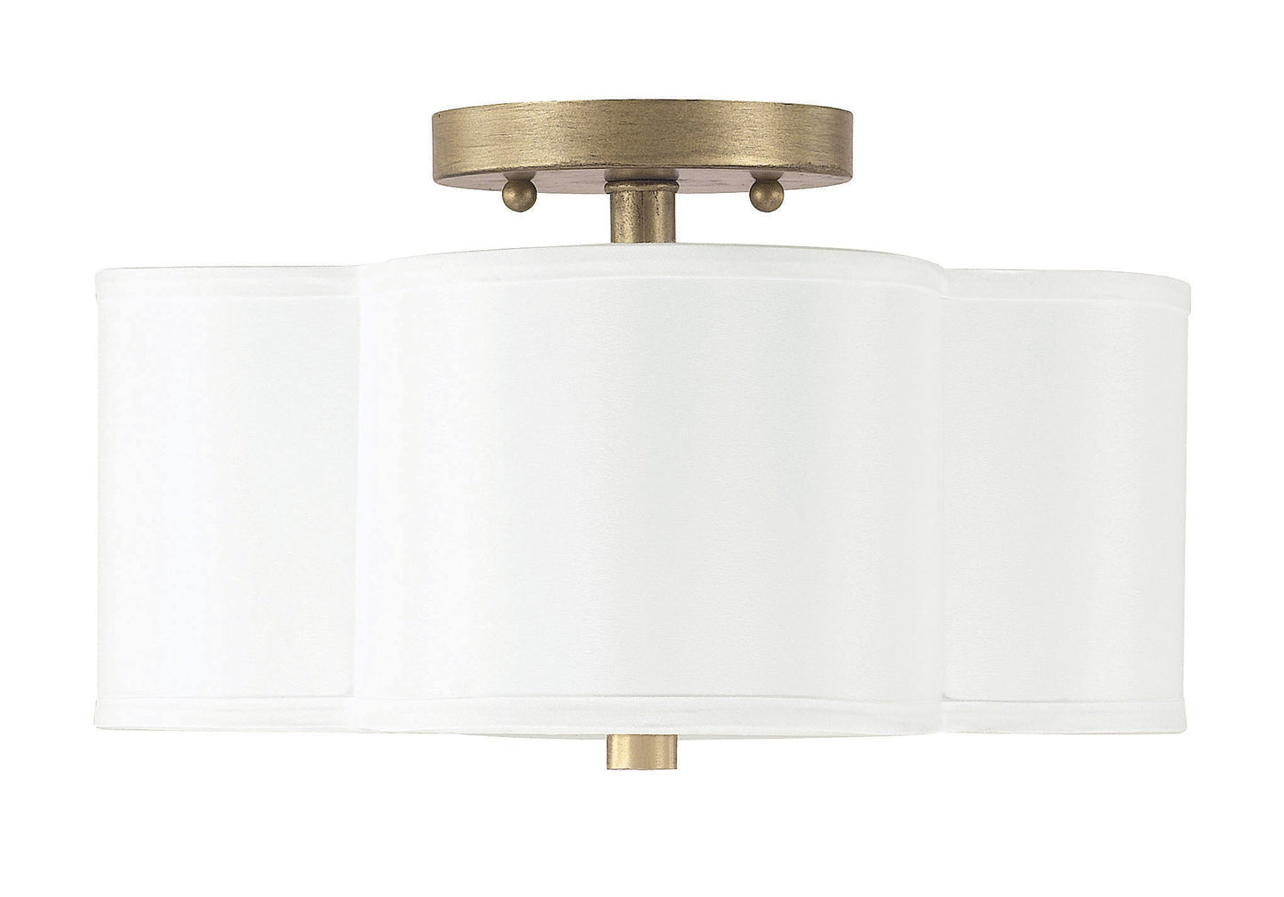 Capital Lighting - 4452BG-557 - Two Light Semi Flush Mount - Quinn - Brushed Gold