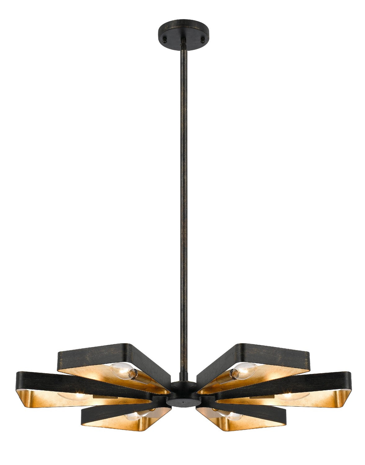 Crystorama - 596-EB-GA - Six Light Chandelier - Luna - English Bronze + Antique Gold