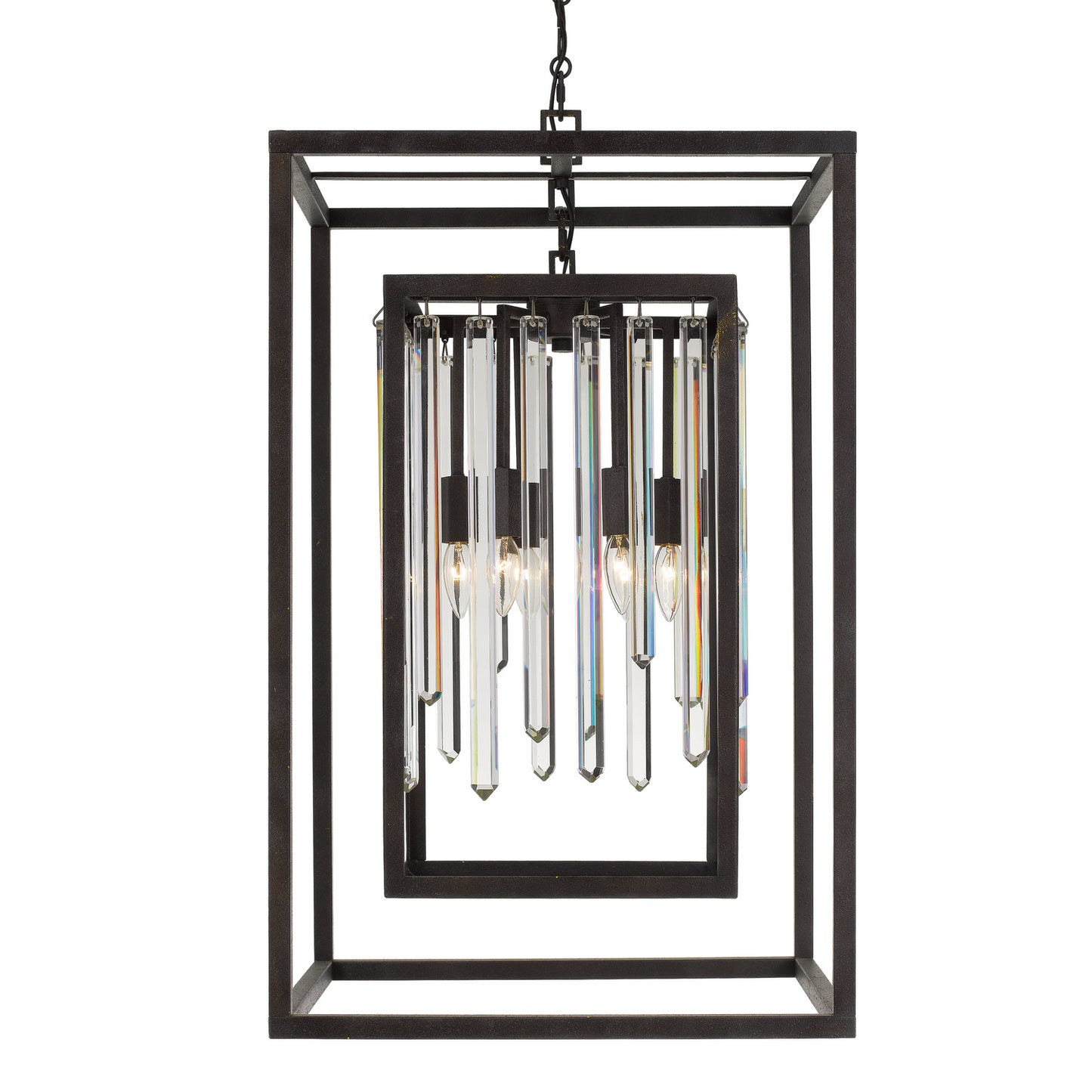 Crystorama - 8409-FB - Six Light Chandelier - Hollis - Forged Bronze