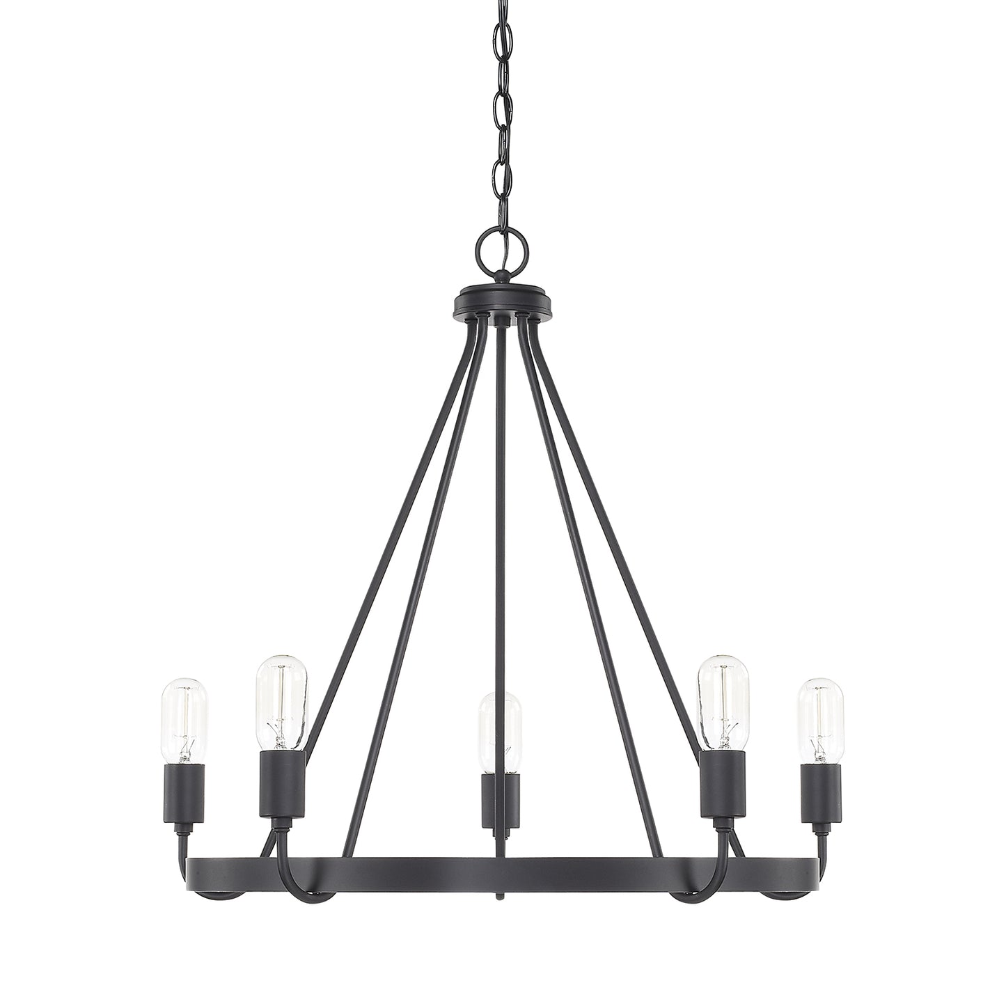 Capital Lighting - 420061MB - Five Light Chandelier - Tanner - Matte Black