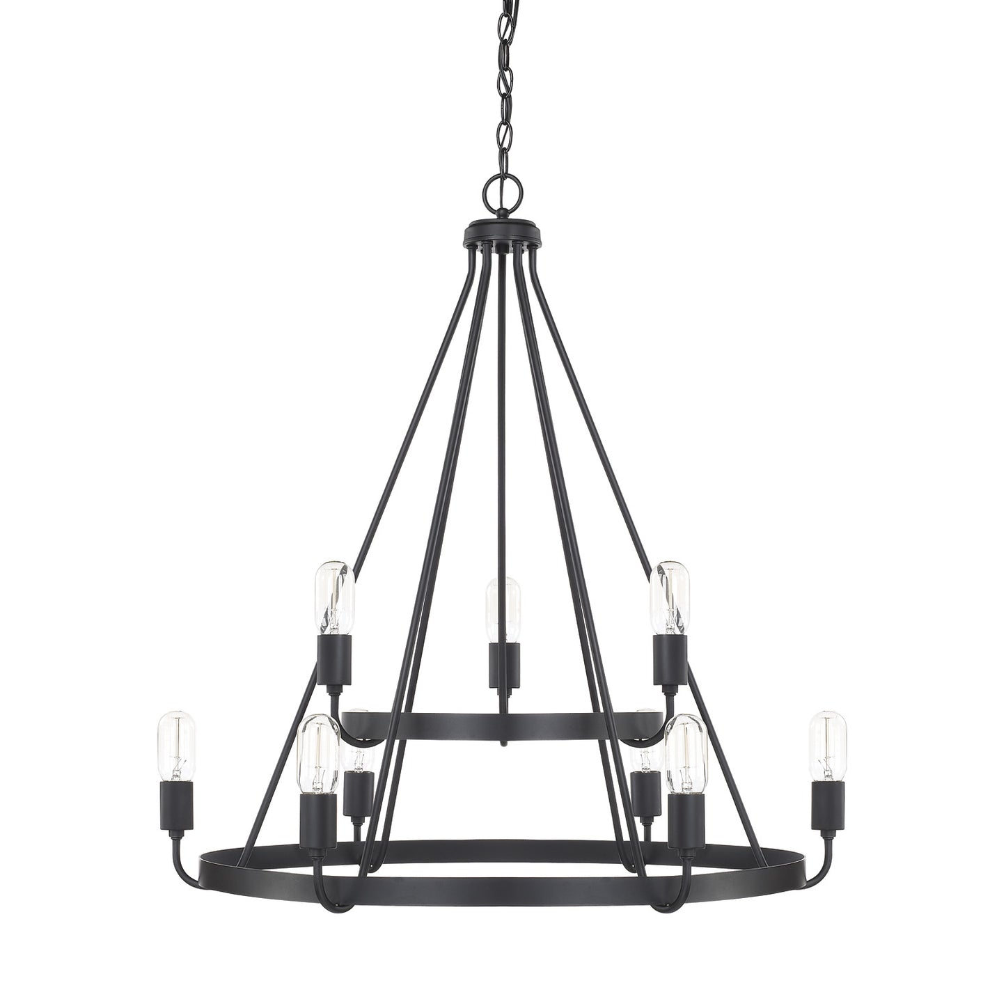 Capital Lighting - 420091MB - Nine Light Chandelier - Tanner - Matte Black