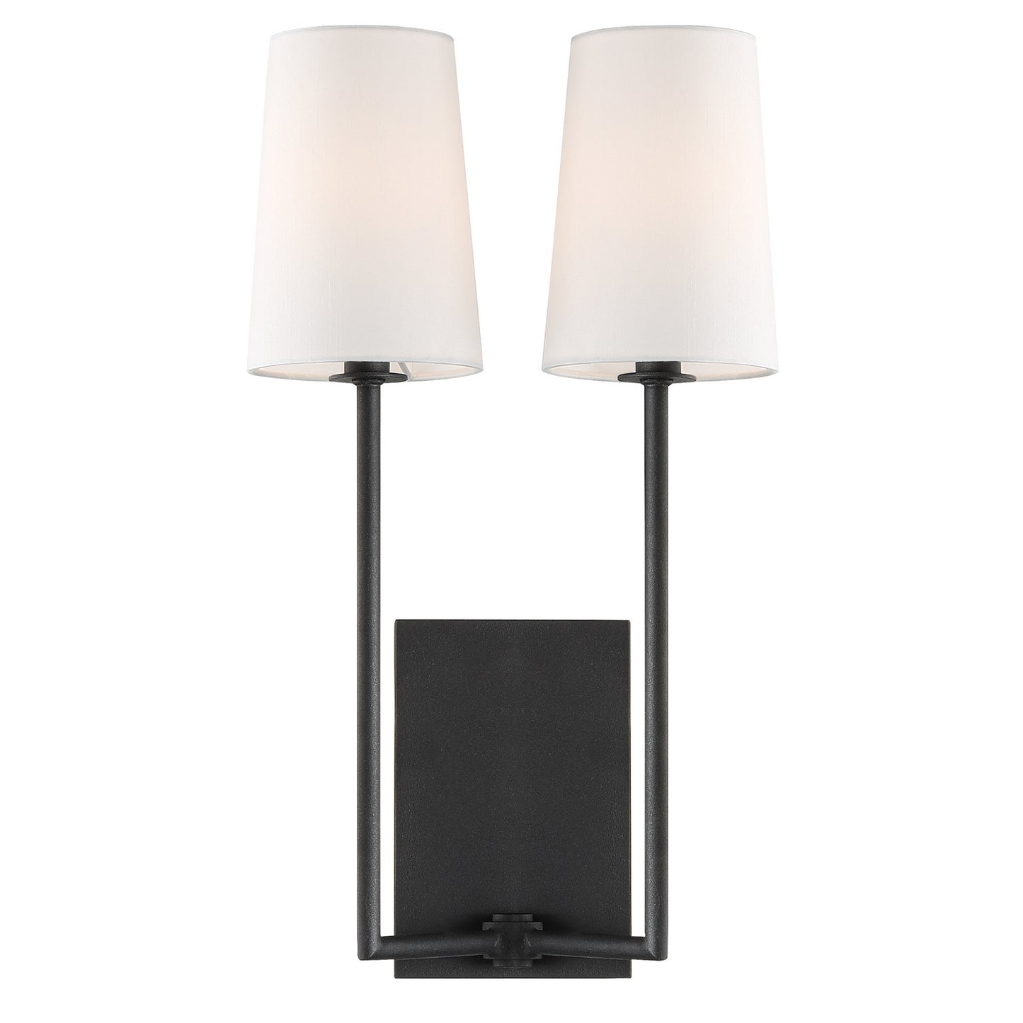 Crystorama - LEN-252-BF - Two Light Wall Sconce - Lena - Black Forged