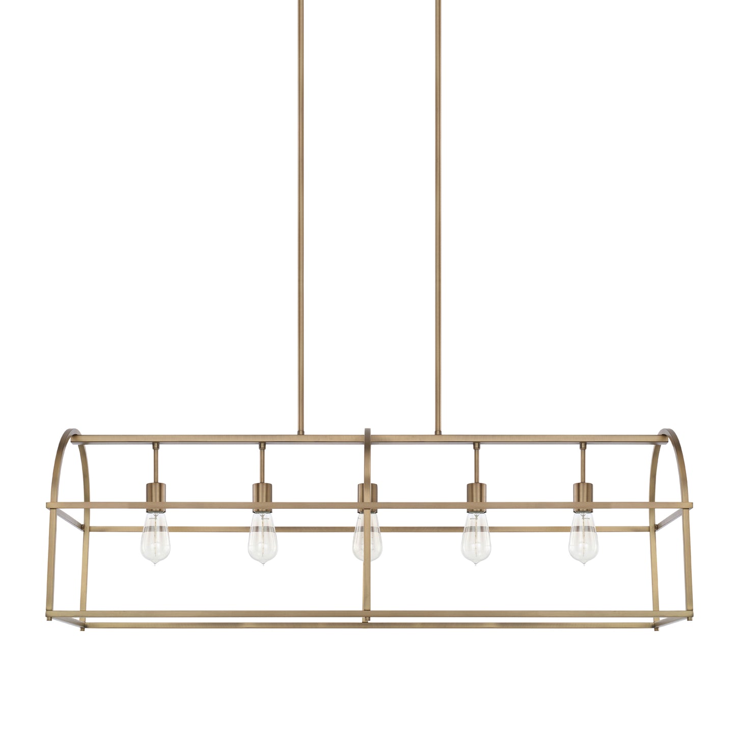 Capital Lighting - 825751AD - Five Light Island Pendant - Aubrey - Aged Brass