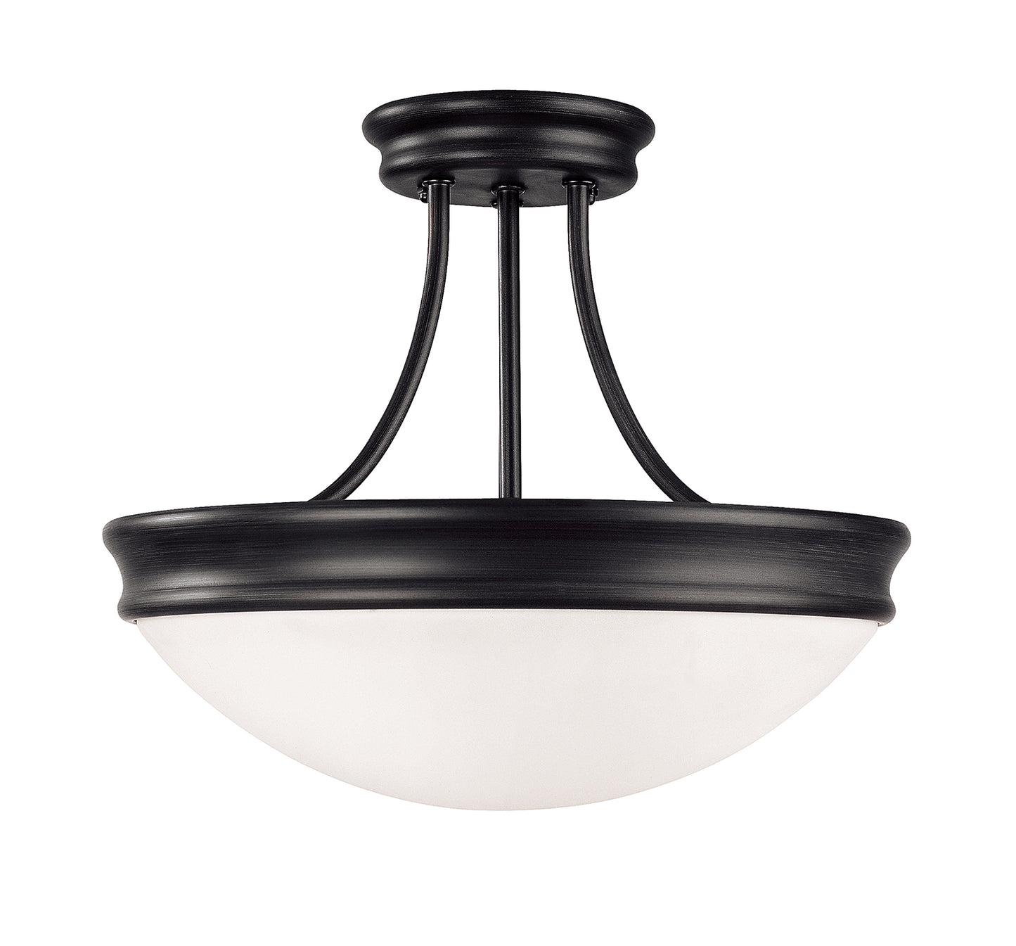 Capital Lighting - 2037MB - Three Light Semi Flush Mount - Hansen - Matte Black