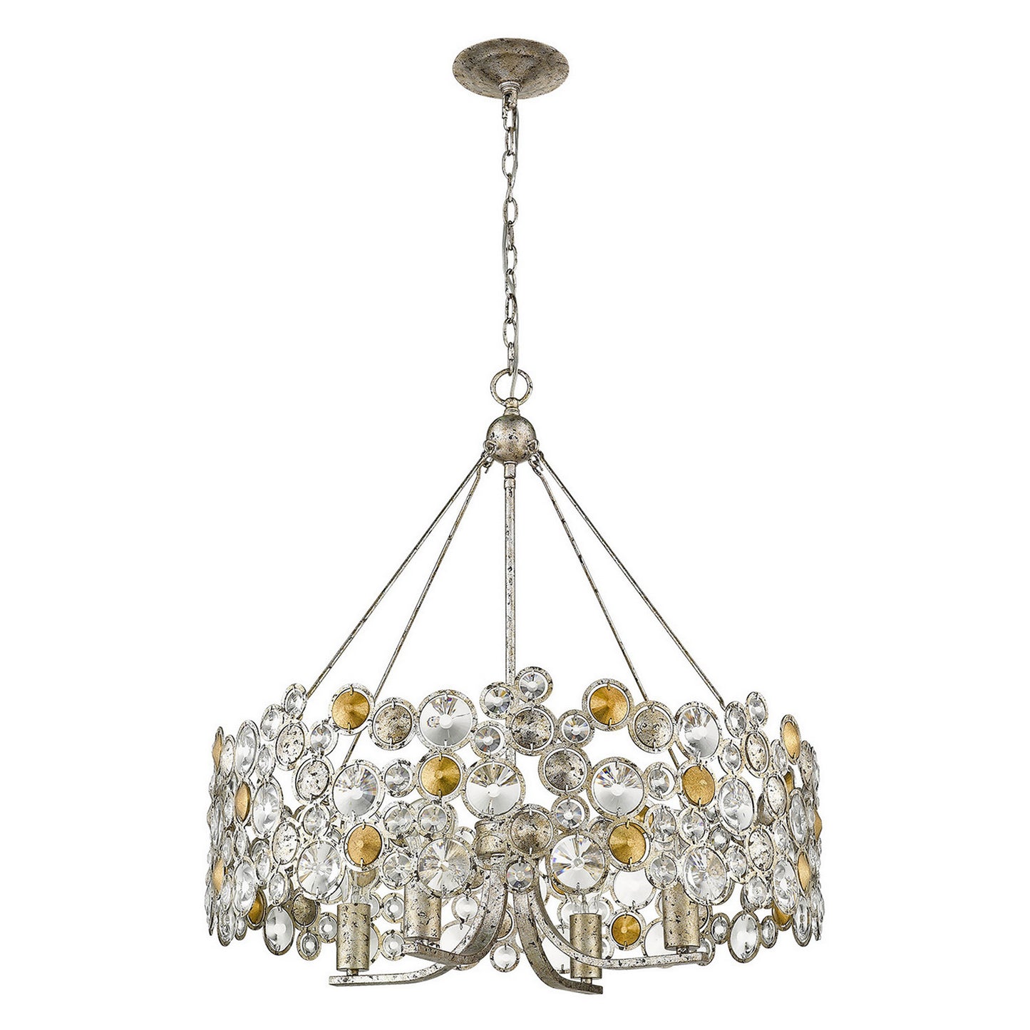 Acclaim Lighting - TP10002ASL - Four Light Chandelier - Vitozzi - Antique Silver Leaf