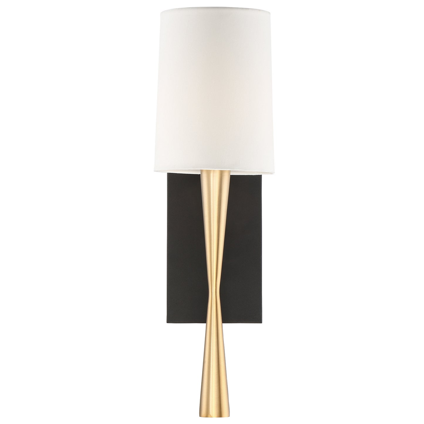 Crystorama - TRE-221-AG-BF - One Light Wall Sconce - Trenton - Aged Brass + Black Forged