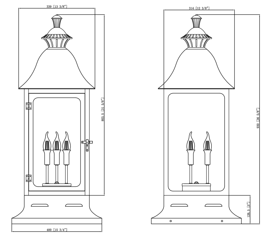 Antler Hill Electric Copper Pier Mount