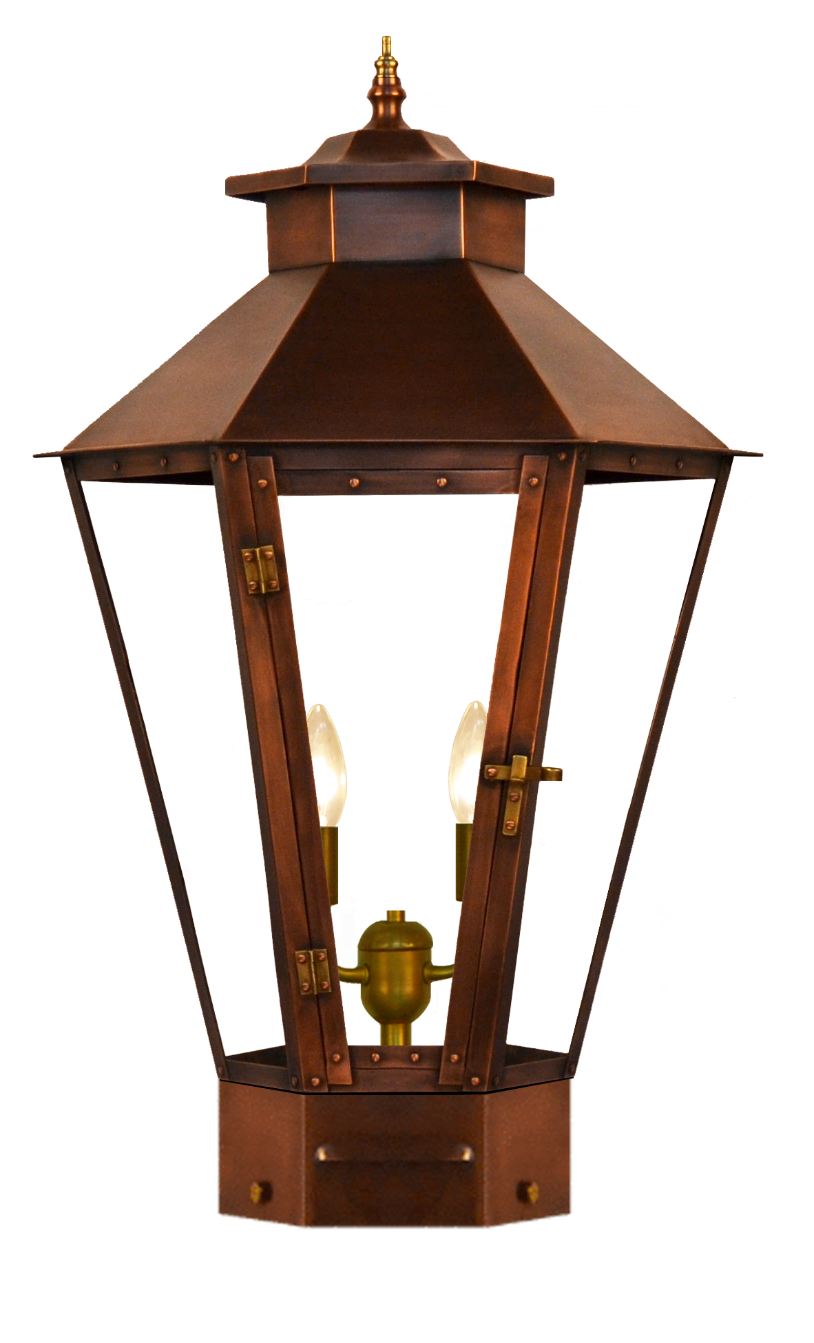 Bayou Street 20'' Electric Copper Pier Mount