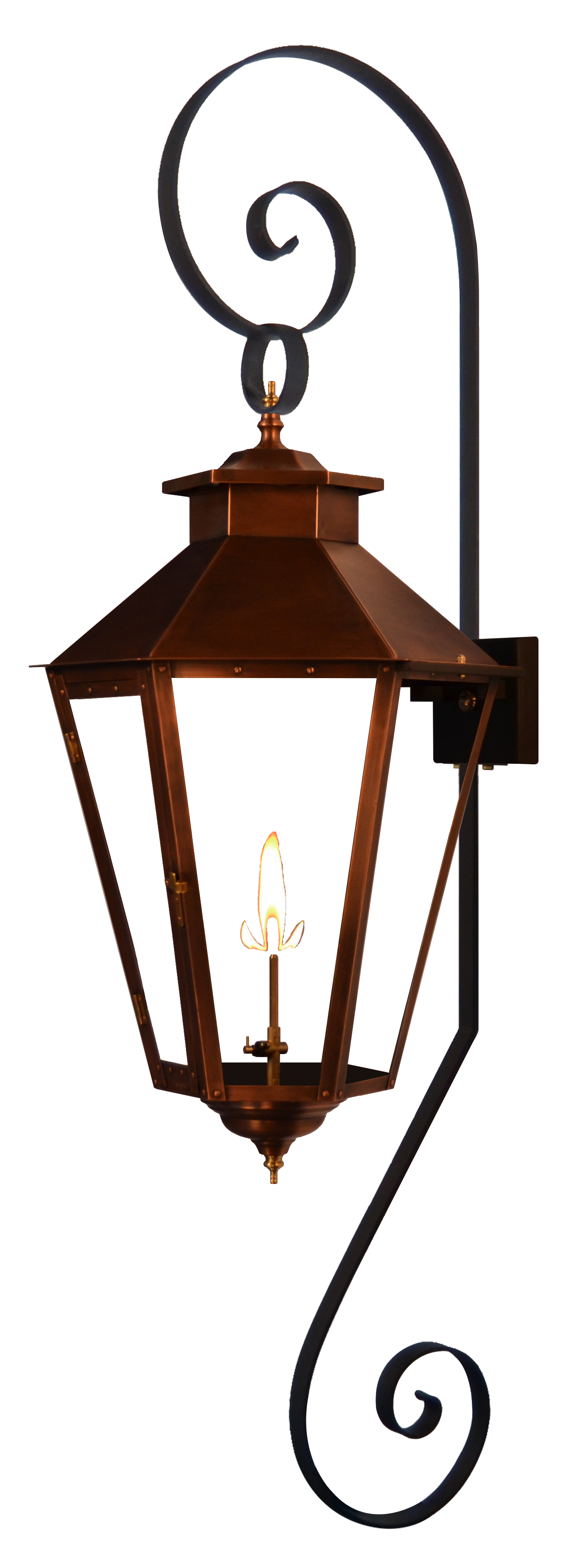 Bayou Street 25'' Gas Top and Bottom Scroll