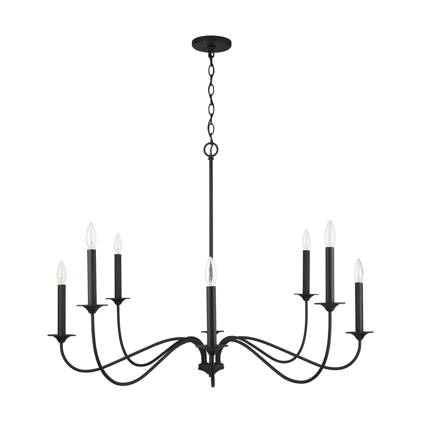 Capital Lighting - 437281BI - Eight Light Chandelier - Vincent - Black Iron