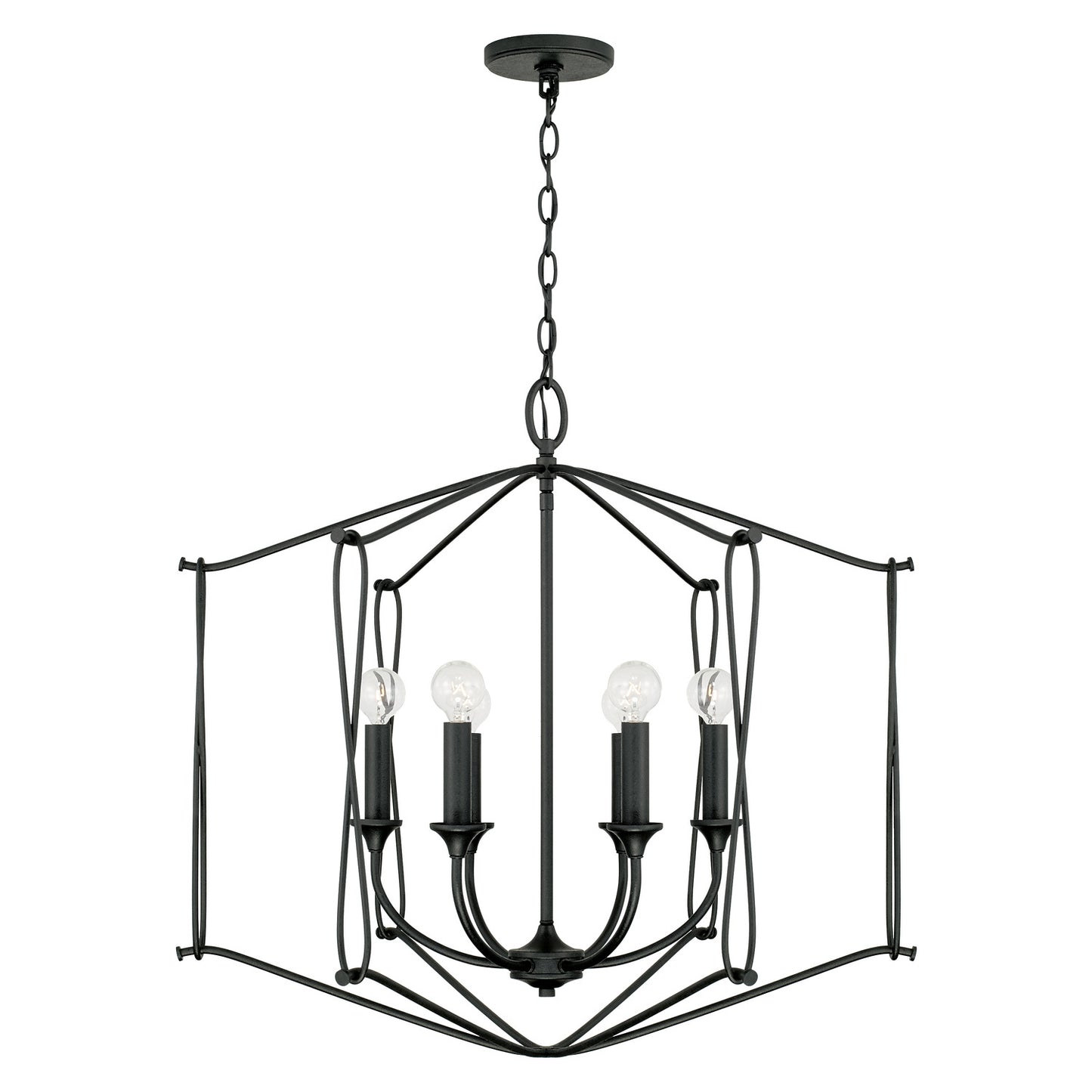 Capital Lighting - 541661BI - Six Light Foyer - Bentley - Black Iron