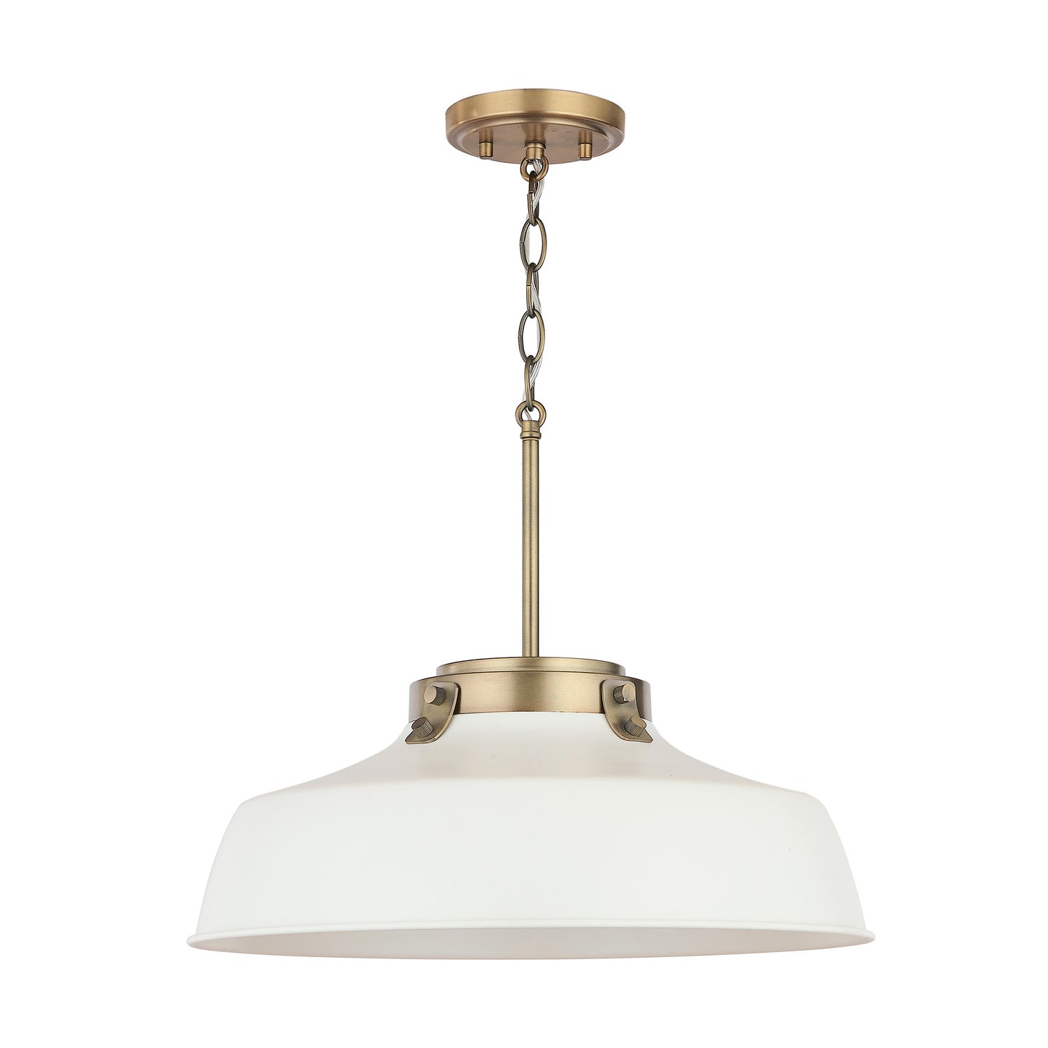 Capital Lighting - 9D330A - One Light Pendant - Oakwood - Matte White