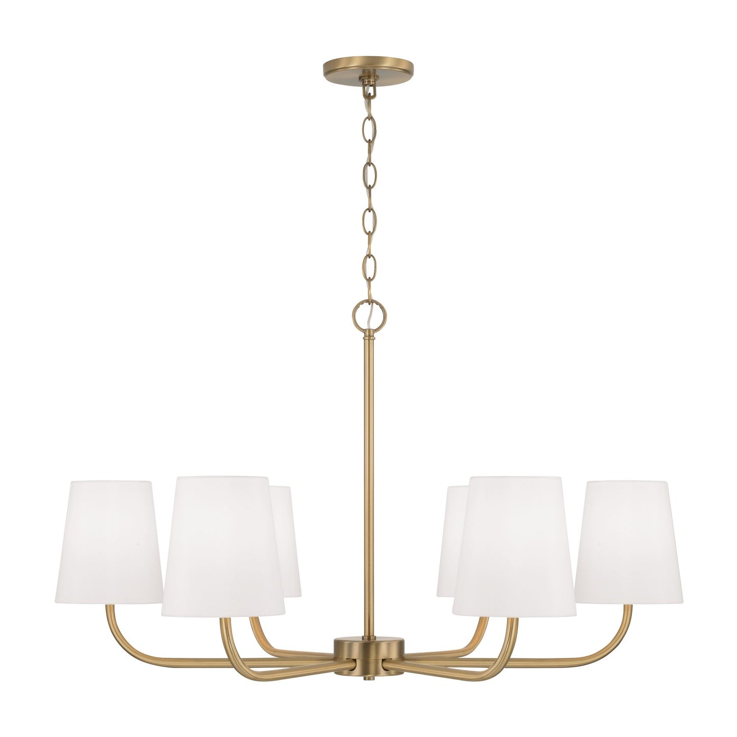 Capital Lighting - 449462AD-706 - Six Light Chandelier - Brody - Aged Brass