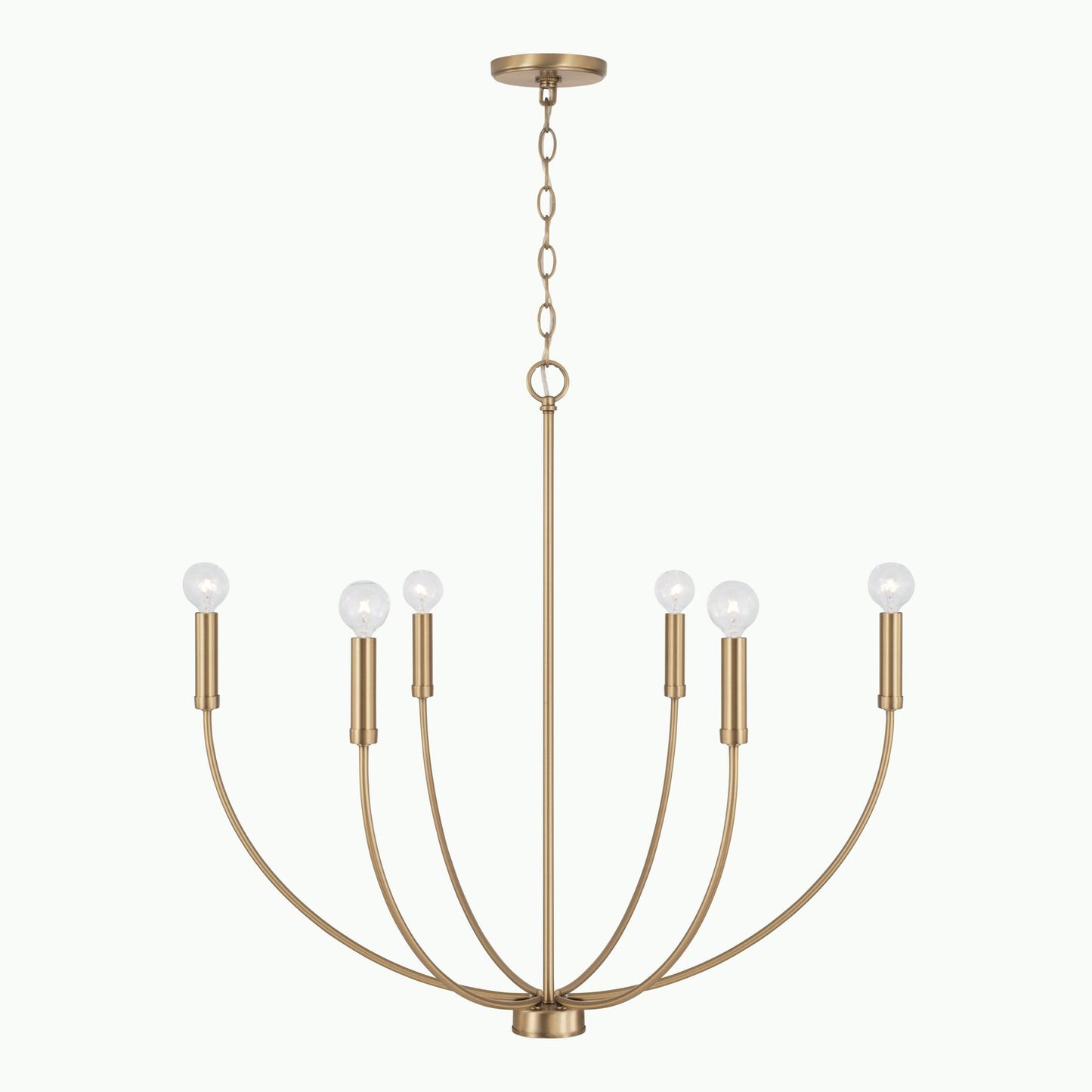 Capital Lighting - 452161AD - Six Light Chandelier - Ansley - Aged Brass