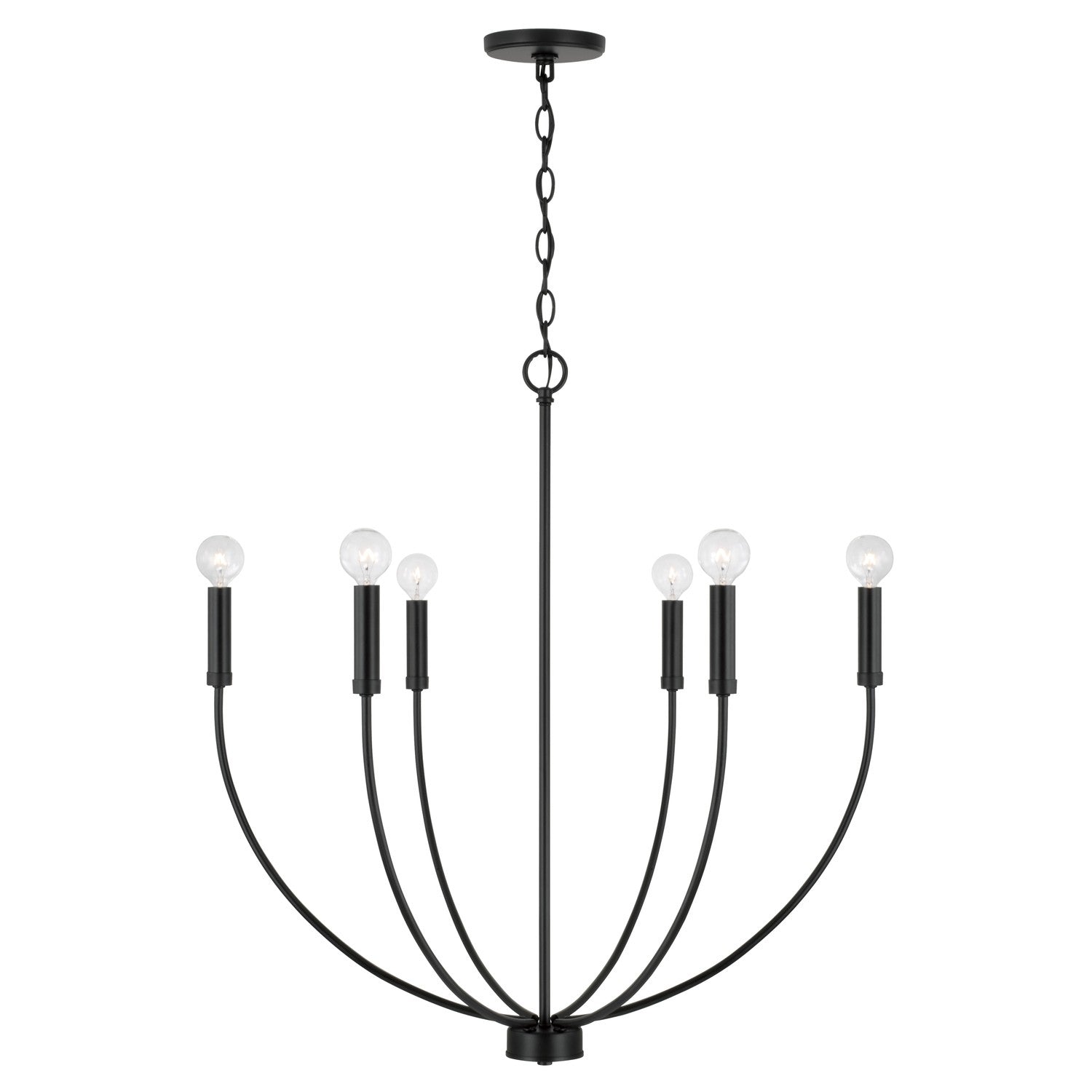 Capital Lighting - 452161MB - Six Light Chandelier - Ansley - Matte Black