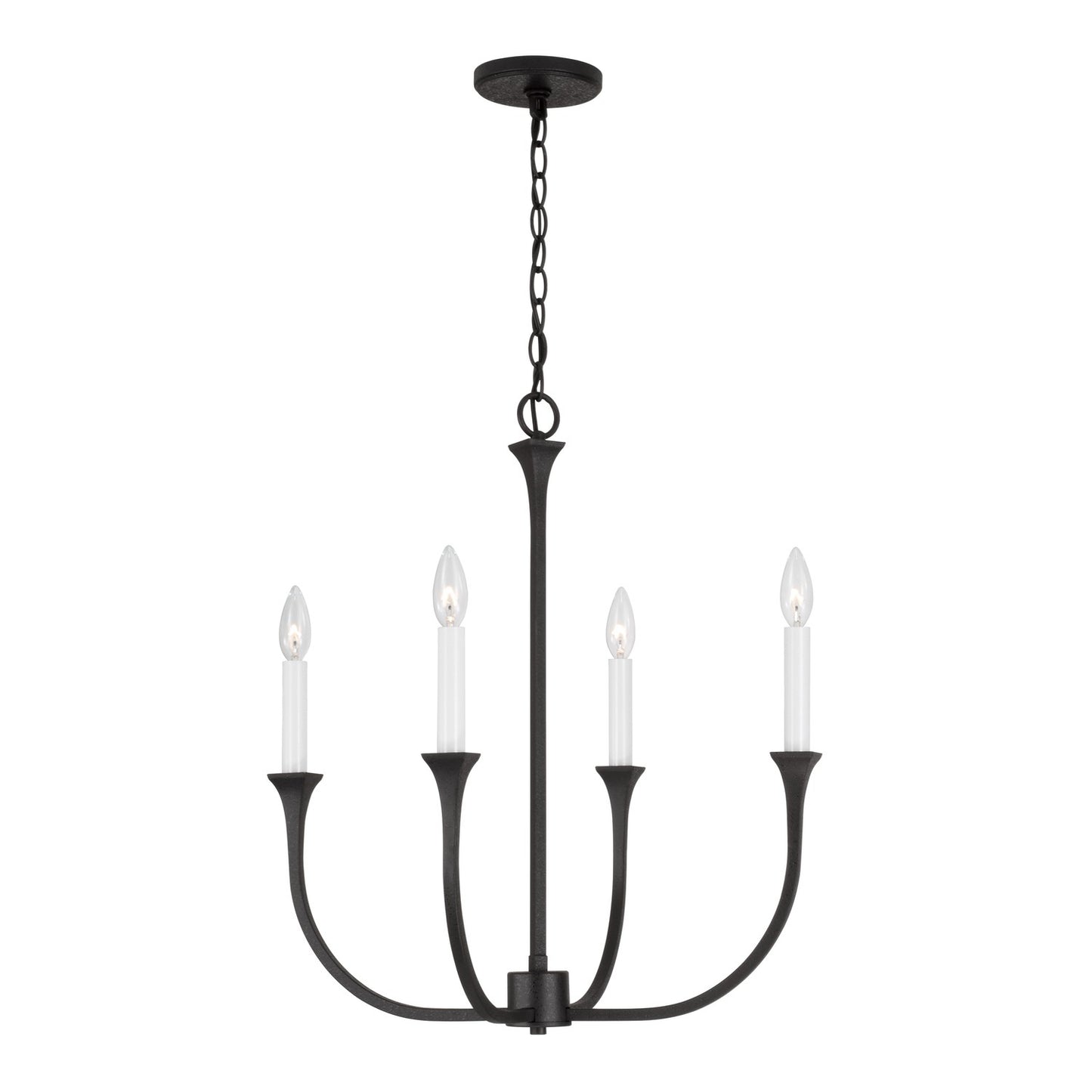 Capital Lighting - 452341BI - Four Light Chandelier - Decklan - Black Iron