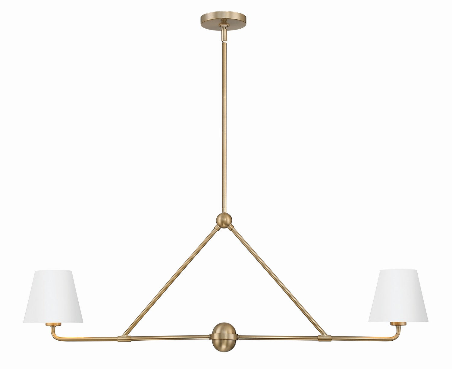 Crystorama - XAV-B9302-VG-WH - Two Light Chandelier - Xavier - Vibrant Gold