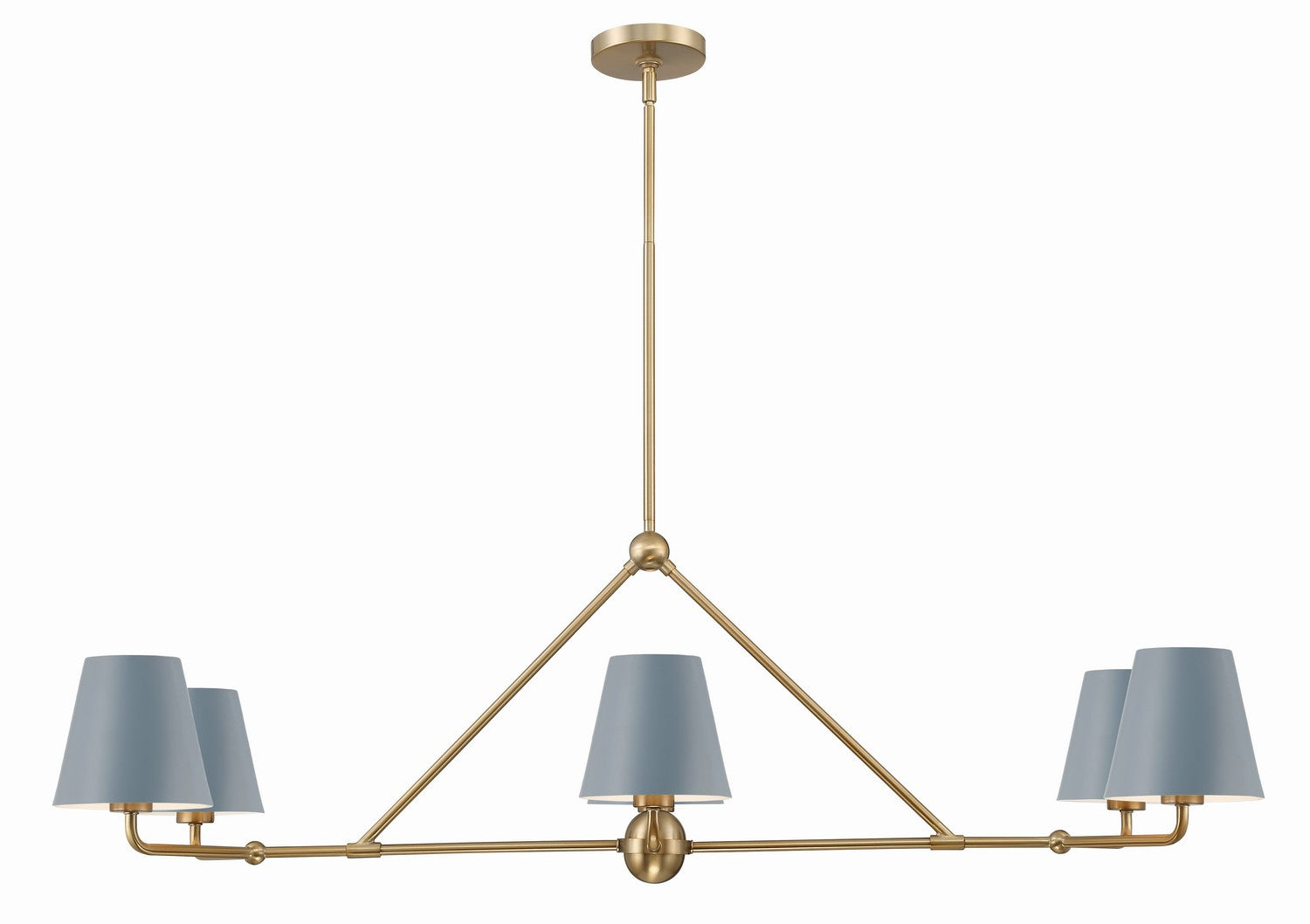 Crystorama - XAV-B9306-VG-BL - Six Light Chandelier - Xavier - Vibrant Gold