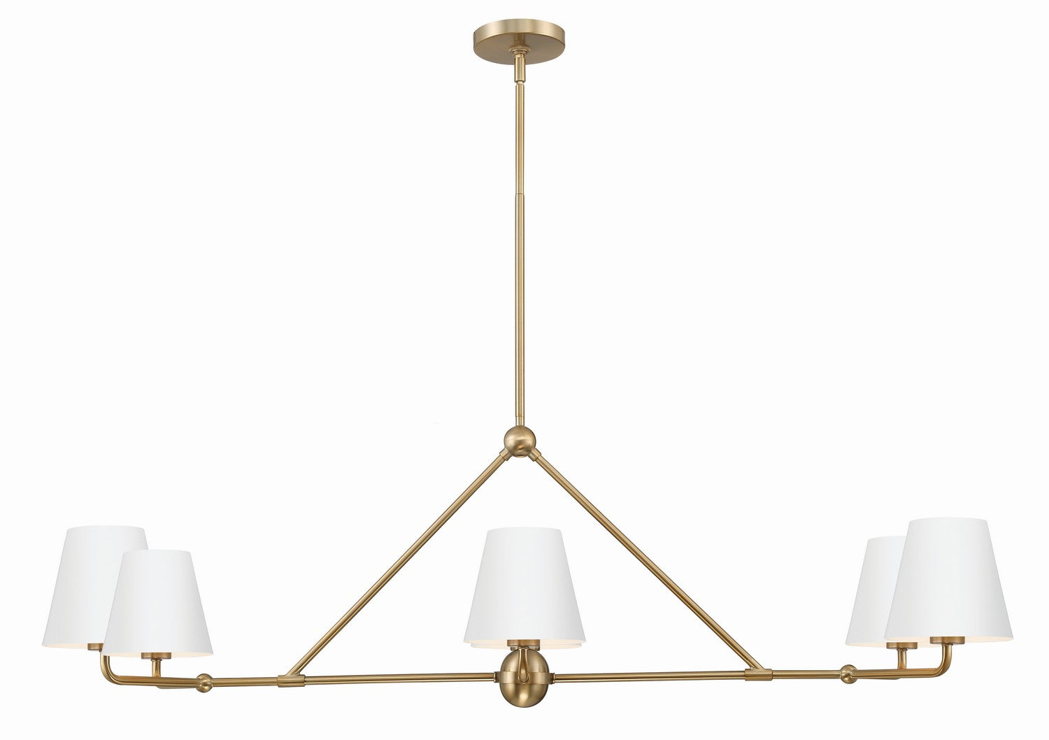 Crystorama - XAV-B9306-VG-WH - Six Light Chandelier - Xavier - Vibrant Gold
