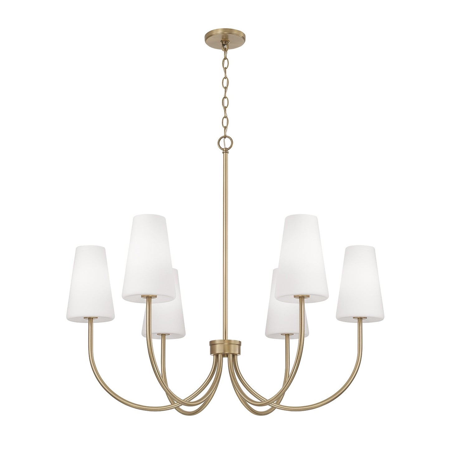 Capital Lighting - 455261AD-550 - Six Light Chandelier - Averitt - Aged Brass