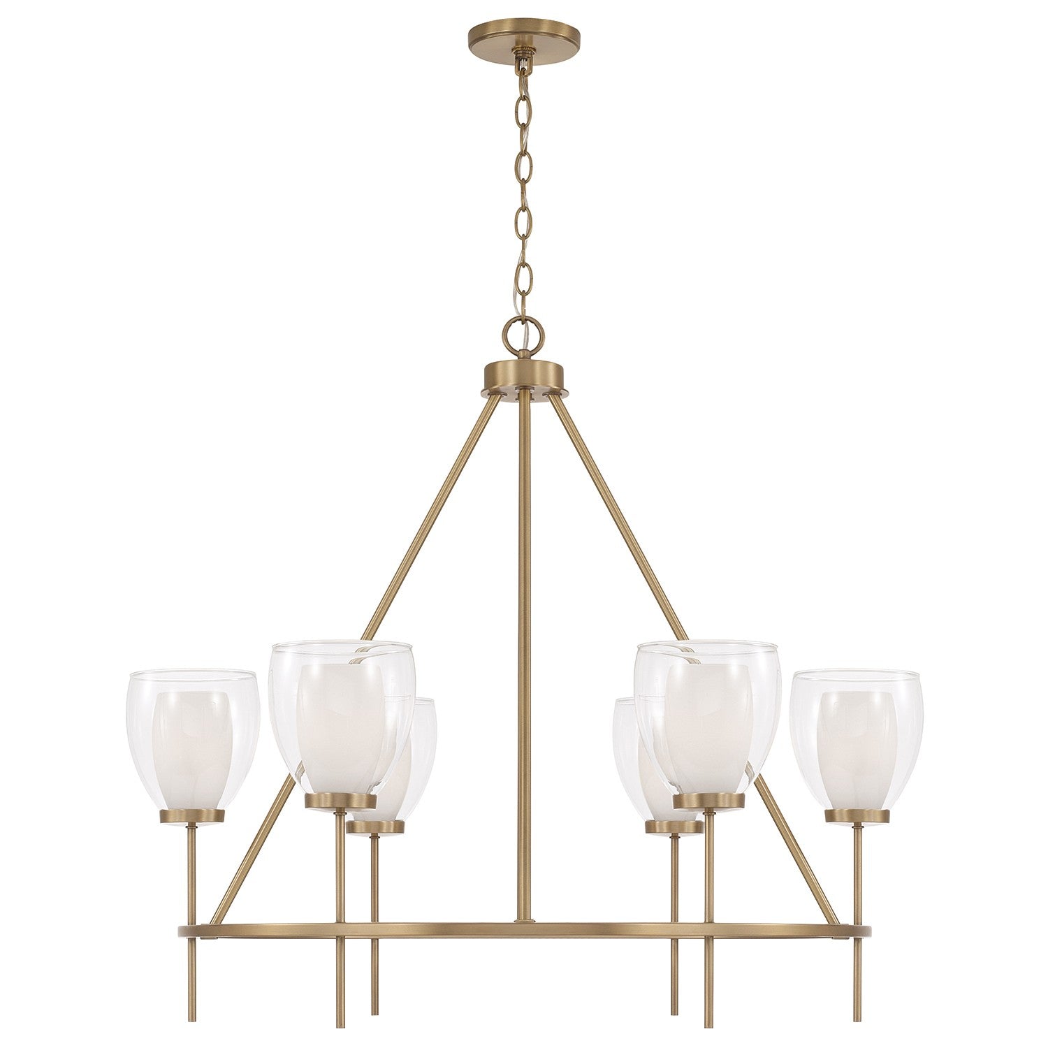 Capital Lighting - 455961AD - Six Light Chandelier - Joss - Aged Brass
