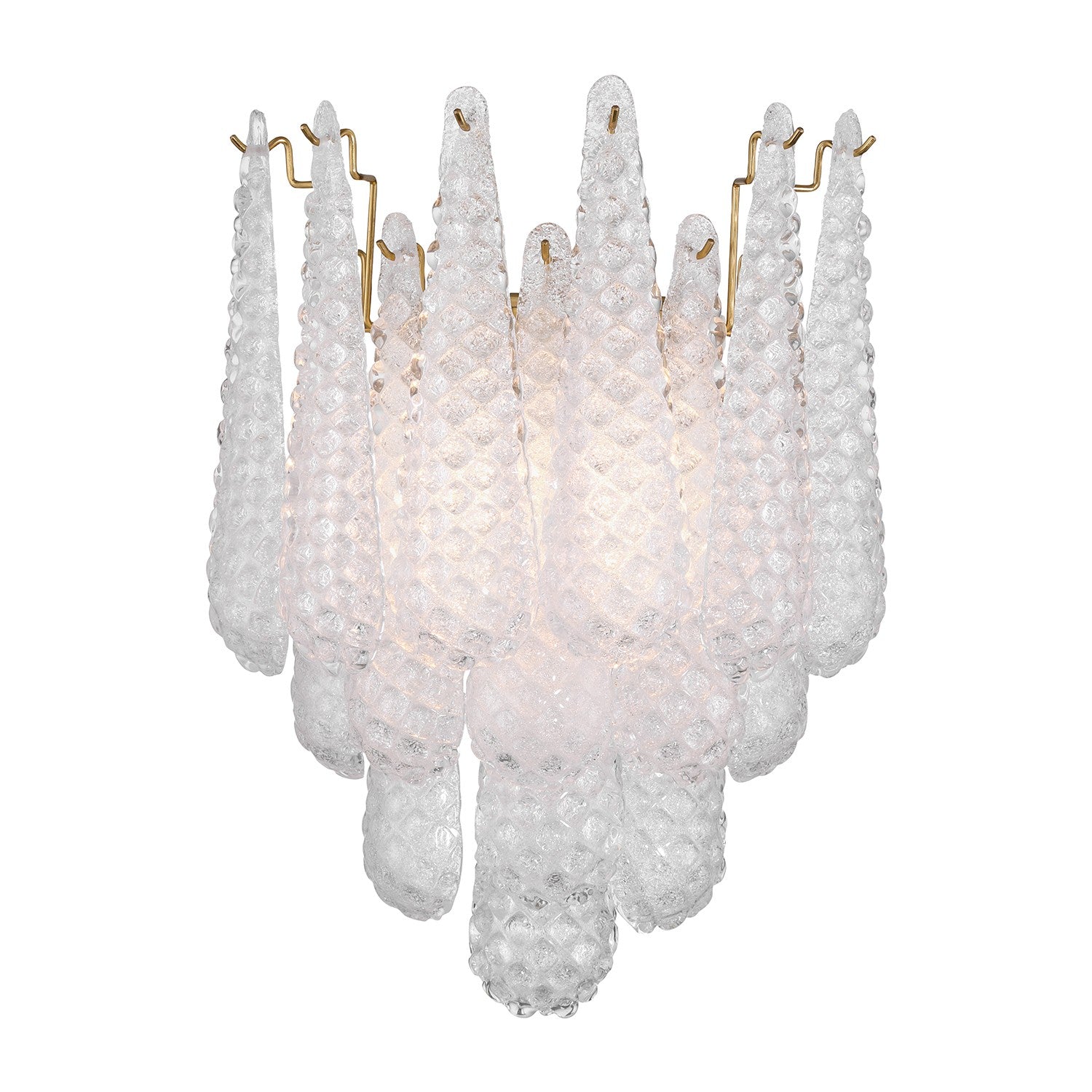 Crystorama - OLL-6002-AG-CL - Two Light Wall Sconce - Ollie - Aged Brass