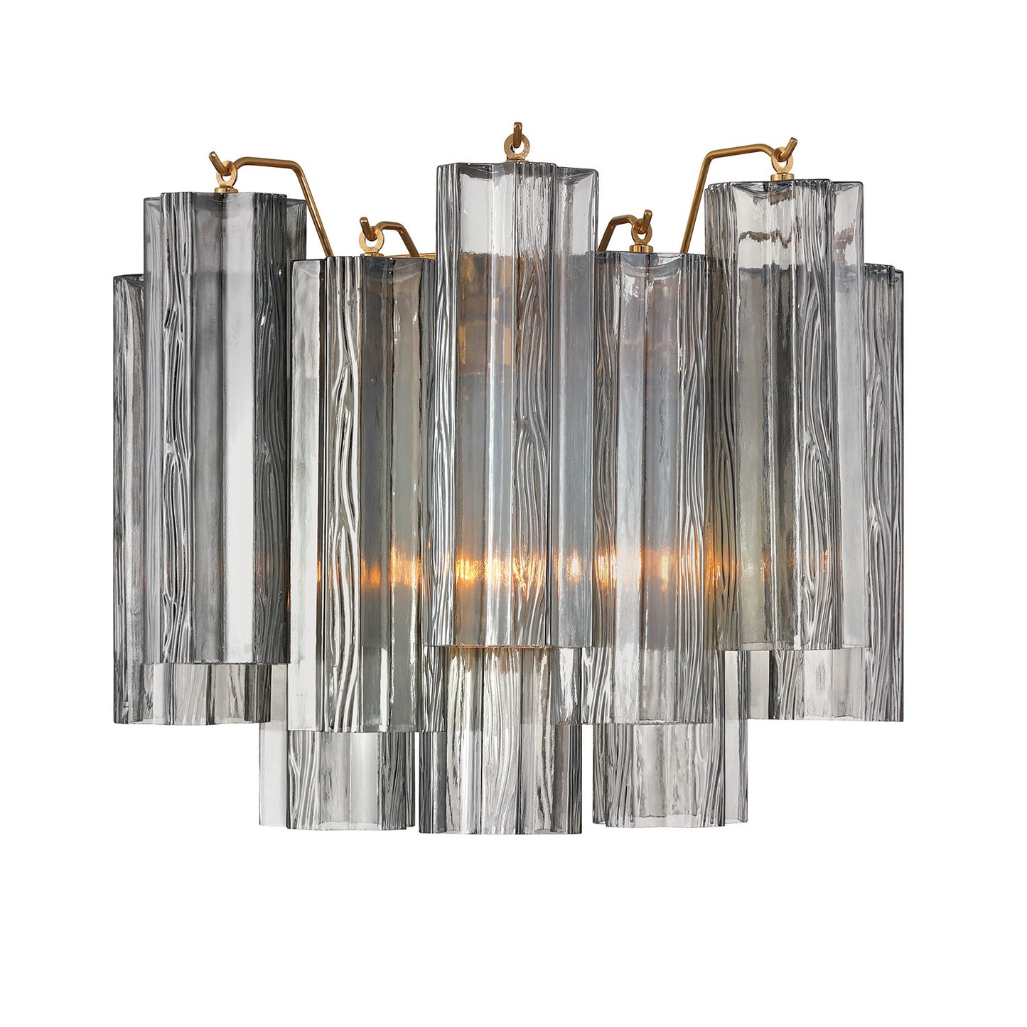 Crystorama - ADD-302-AG-SM - Two Light Wall Sconce - Addis - Aged Brass
