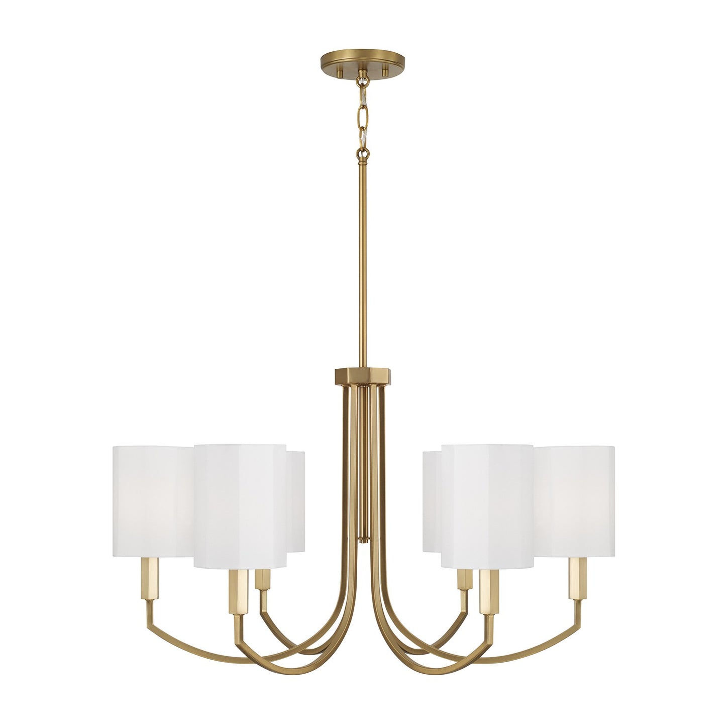 Capital Lighting - 459561AD-716 - Six Light Chandelier - Adrian - Aged Brass