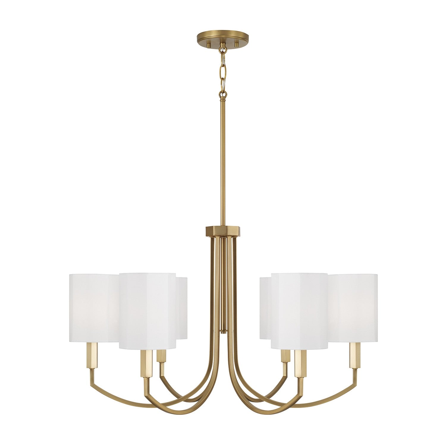 Capital Lighting - 459561AD-716 - Six Light Chandelier - Adrian - Aged Brass