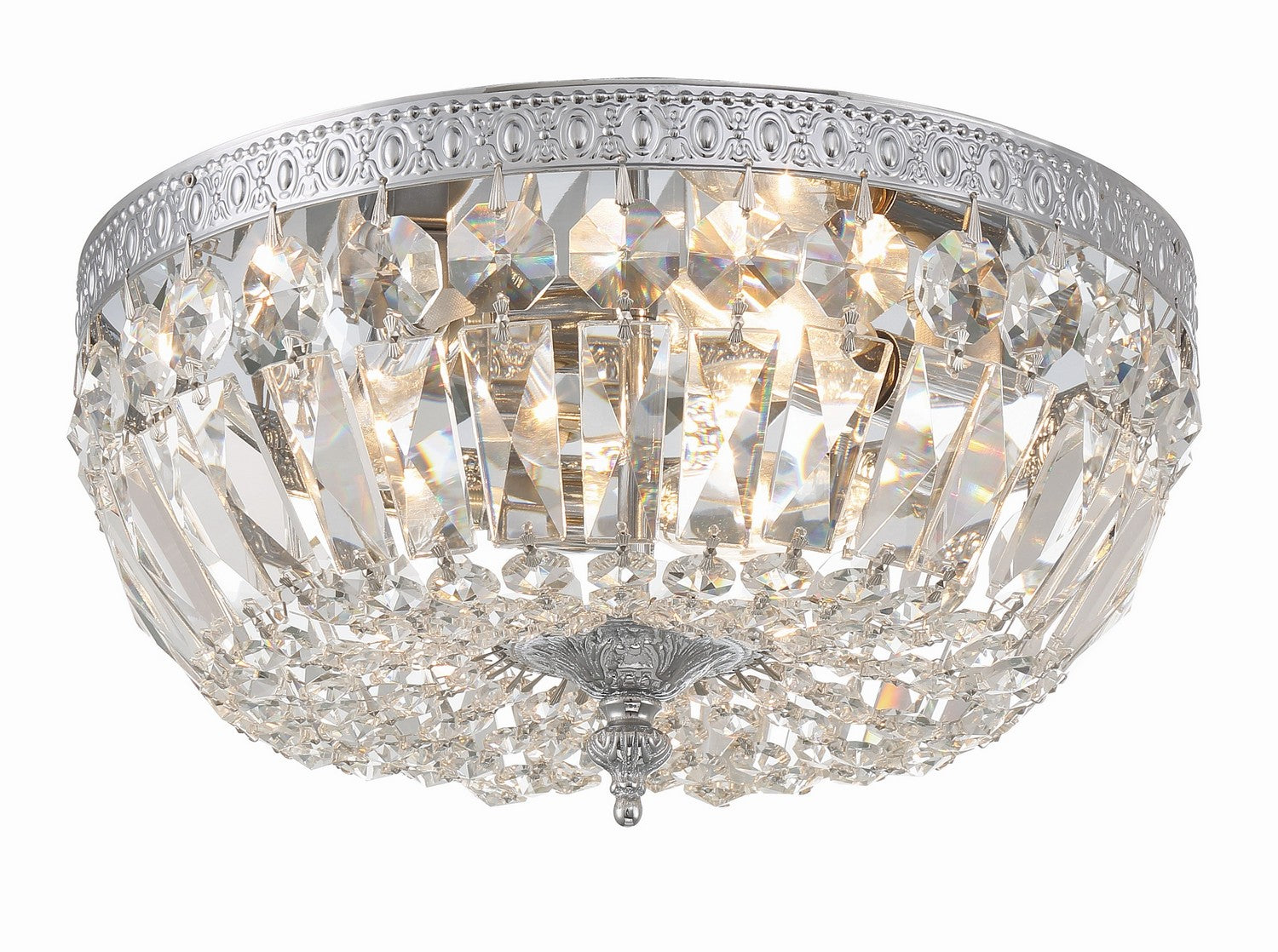 Crystorama - 712-CH-CL-SAQ - Three Light Flush Mount - Waltham - Polished Chrome